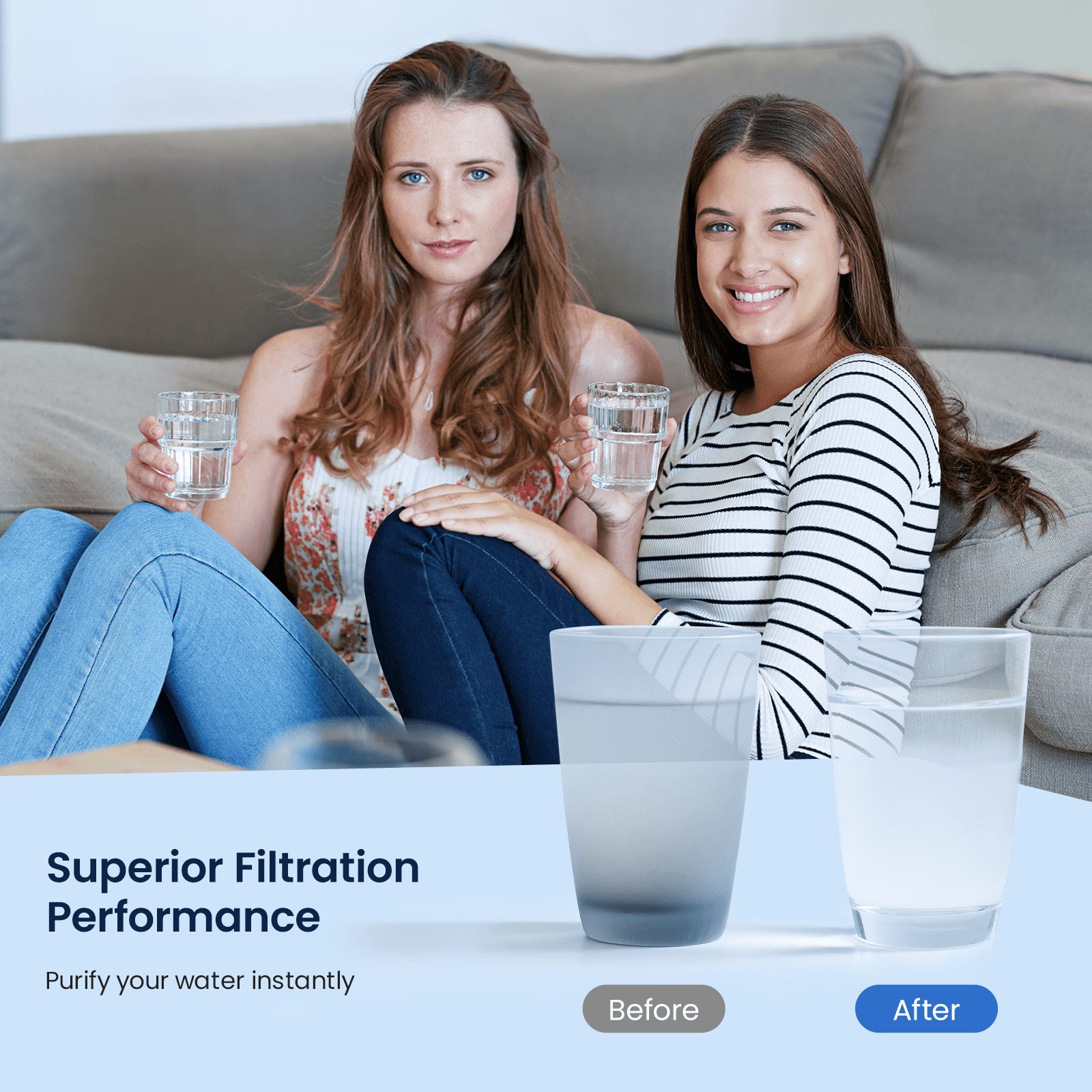 Glacier Fresh Refrigerator Water Filter Replacement for Samsung DA29-00020B (3 Pack) 2bnr8