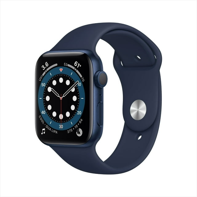 Apple Watch Series 6 GPS Smartwatch Aluminum Case (Blue, 44 in) voqvl