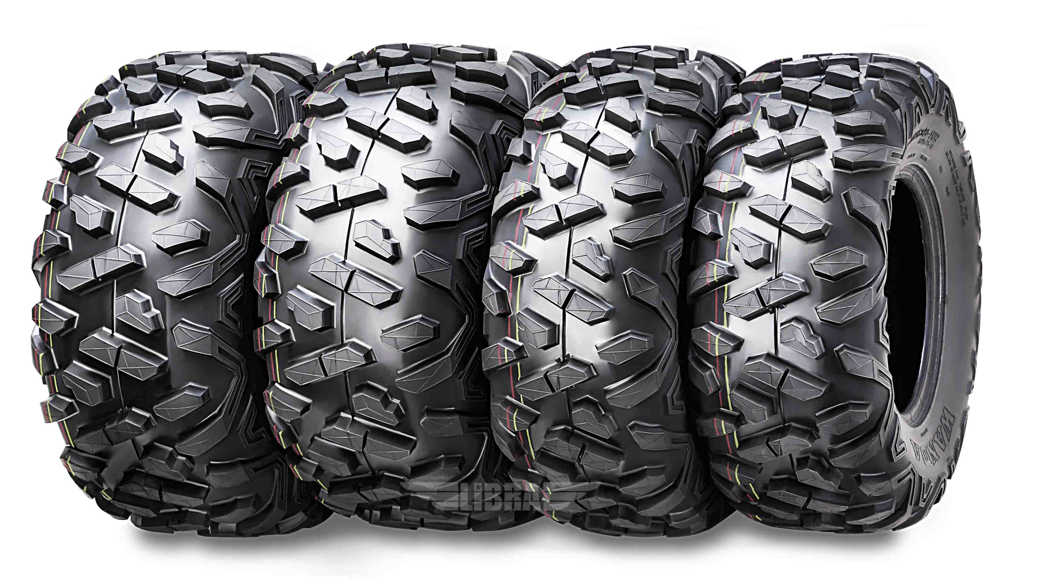 Wanda ATV Tires Full Set (27x9-14 Front & 27x11-14 Rear) Heavy-Duty 6-Ply Rated P3501 Tread for Hisun Strike Hector Tactic 1000 7ltd4