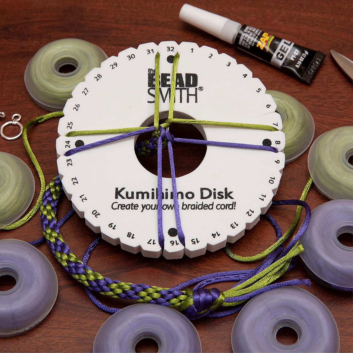 The Beadsmith Kumihimo Braiding Disk Set (Round, 6 in, 2-Piece Pack) nz3gp