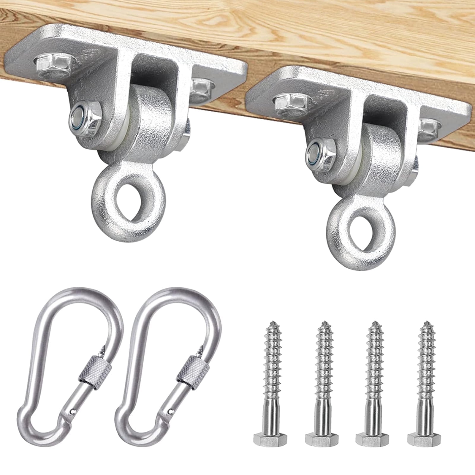 Celawork Heavy Duty Swing Hangers for Wooden Sets, Playground Porch & Indoor Outdoor Hanging Hardware (Silver, Set of 2) lcdst