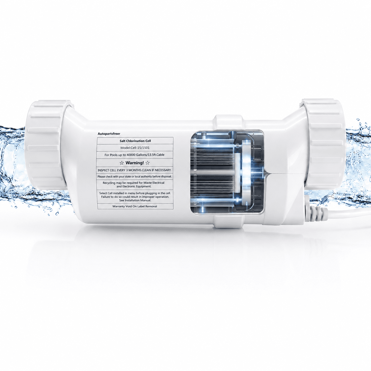 AUTOPARTSFREER Salt Cell Replacement for Hayward Turbo Cell T-CELL-15 (40,000 Gallon Capacity) xtqag