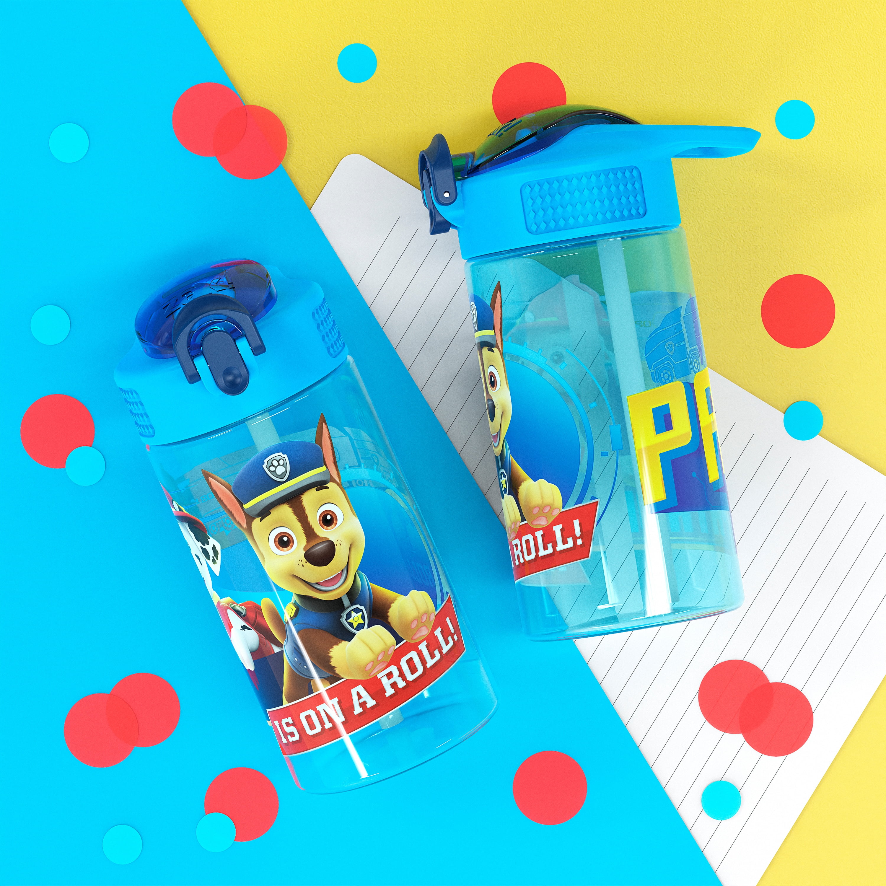 Zak Designs Paw Patrol Kids Water Cup with Straw (Blue, 16 oz) bbsjf