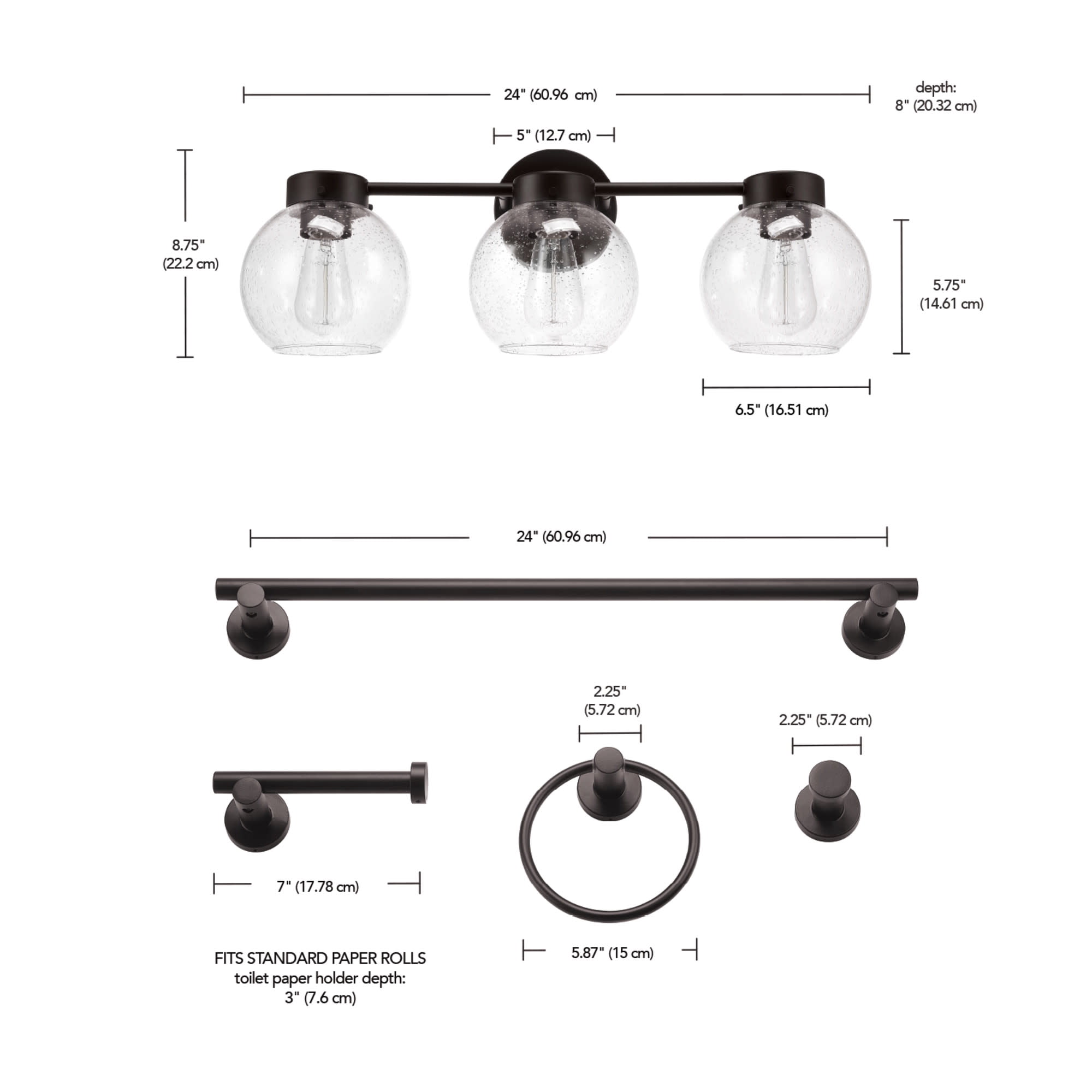 Globe Electric Thalia Bathroom Vanity Light Fixture (Satin Nickel, 3-Light) 5isav
