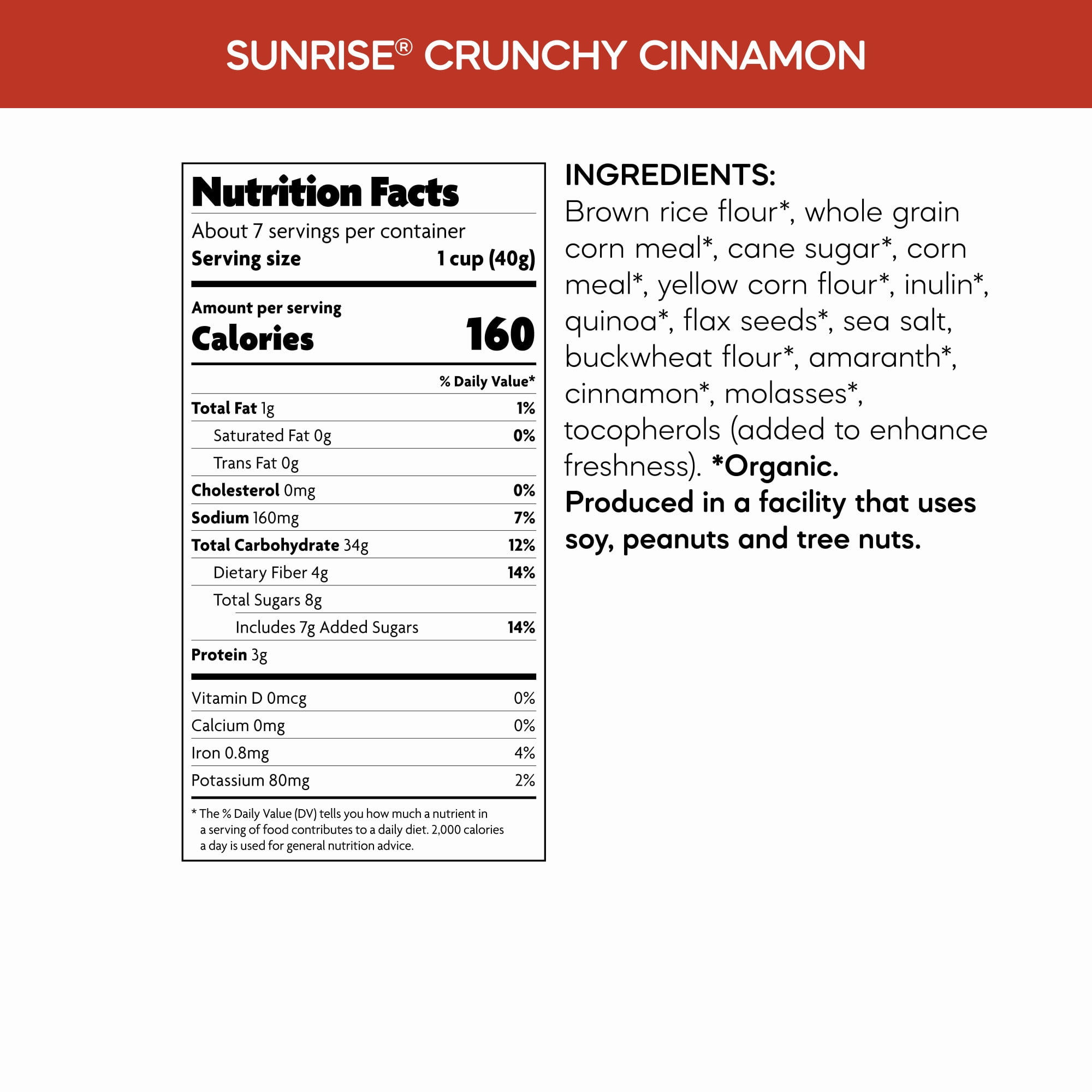 Nature's Path Organic Sunrise Crunchy Cinnamon Breakfast Cereal (10.6 oz) jwf2j