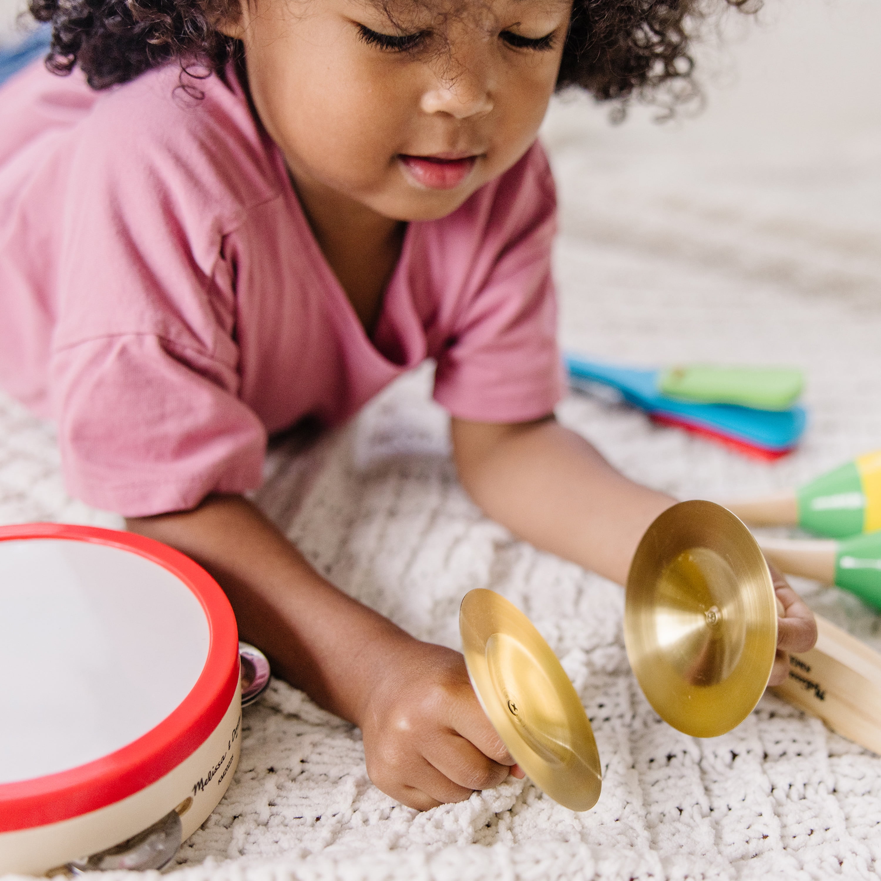 Melissa & Doug Music Makers 7-Piece Wooden Musical Instrument Set (Red, 7-Piece) piy3c