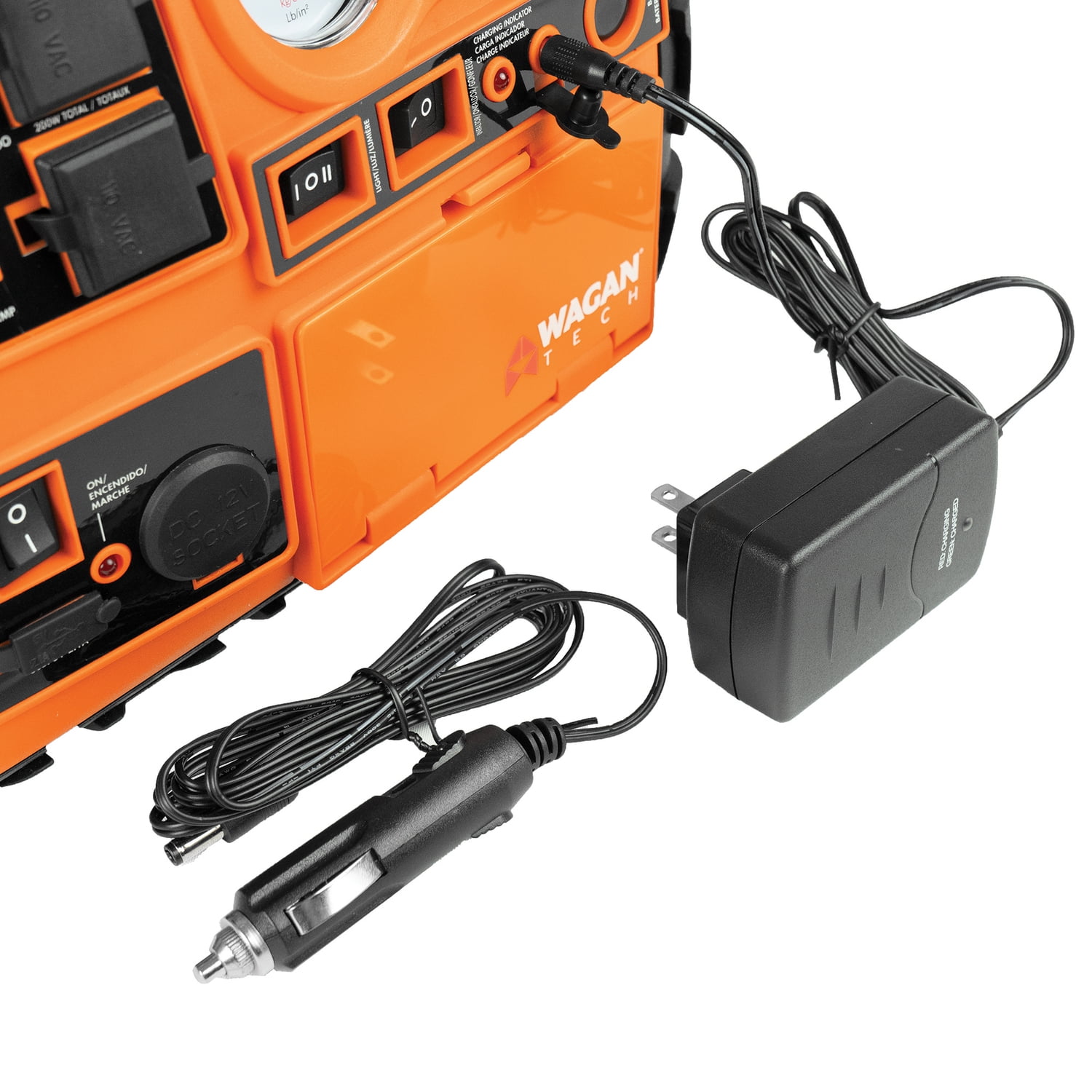 Wagan Tech Power Dome NX2 Portable Jump Starter and Air Compressor (Orange, 12V) 5gfy4