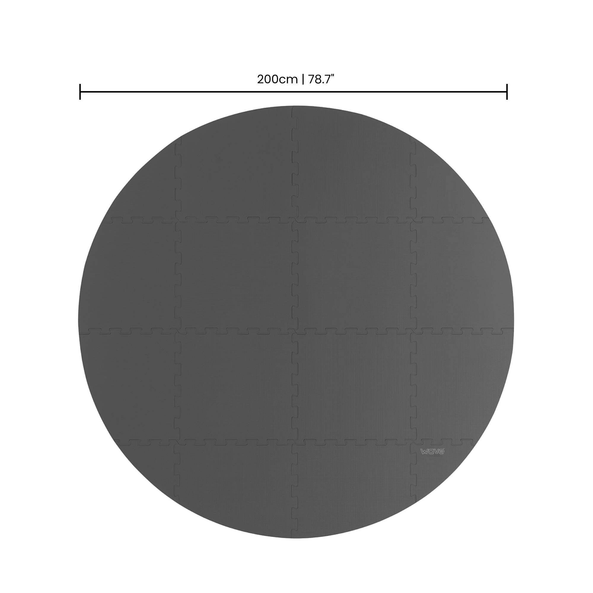 WAVE Interlocking Foam Floor Mats for Hot Tub Insulation (Grey, 16 Pieces, 78.7 in x 78.7 in x 0.4 in) lm8o1
