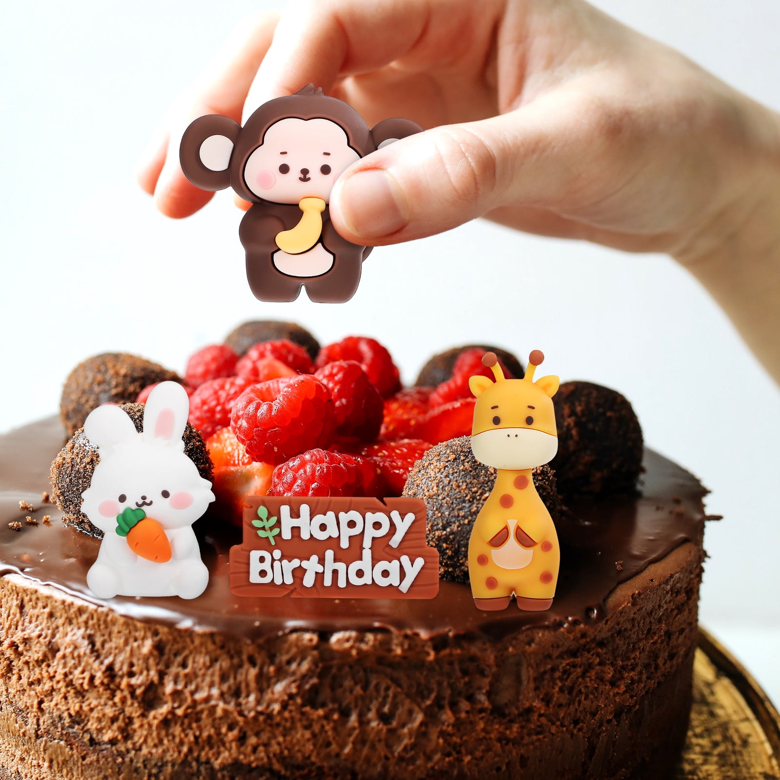 Oraceous Jungle Animal Figurines Cake Toppers Set for Birthday Party and Baby Shower (Multi-Color, 1 Pack) rns3h