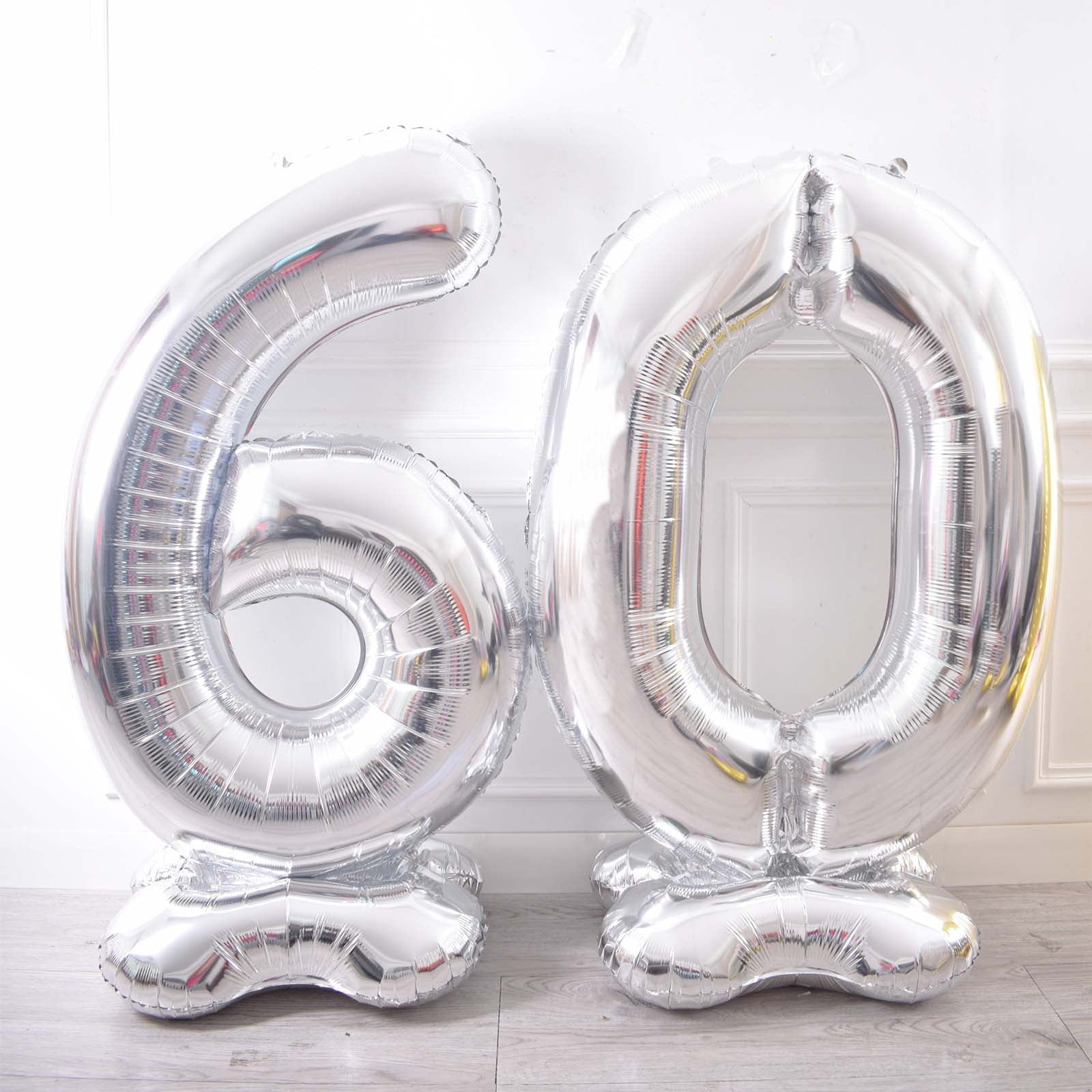 Yimen bloon Giant Foil Number Balloon for Birthday Party and Wedding Decoration (Silver, 65 in) i54p3
