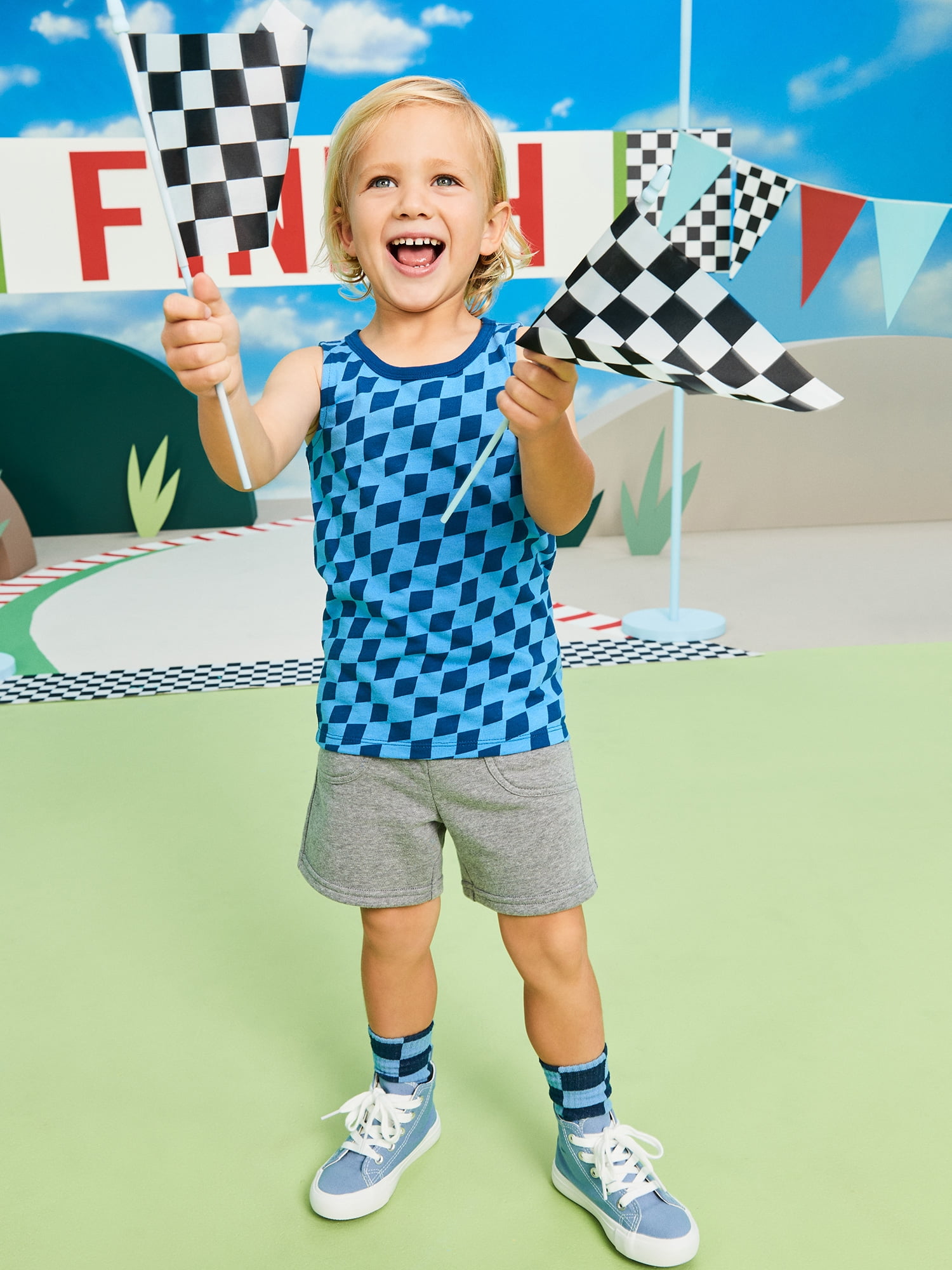 Garanimals Baby and Toddler Boy 6-Piece Mix and Match Outfit Set (Blue, 0-6T) 2shlq