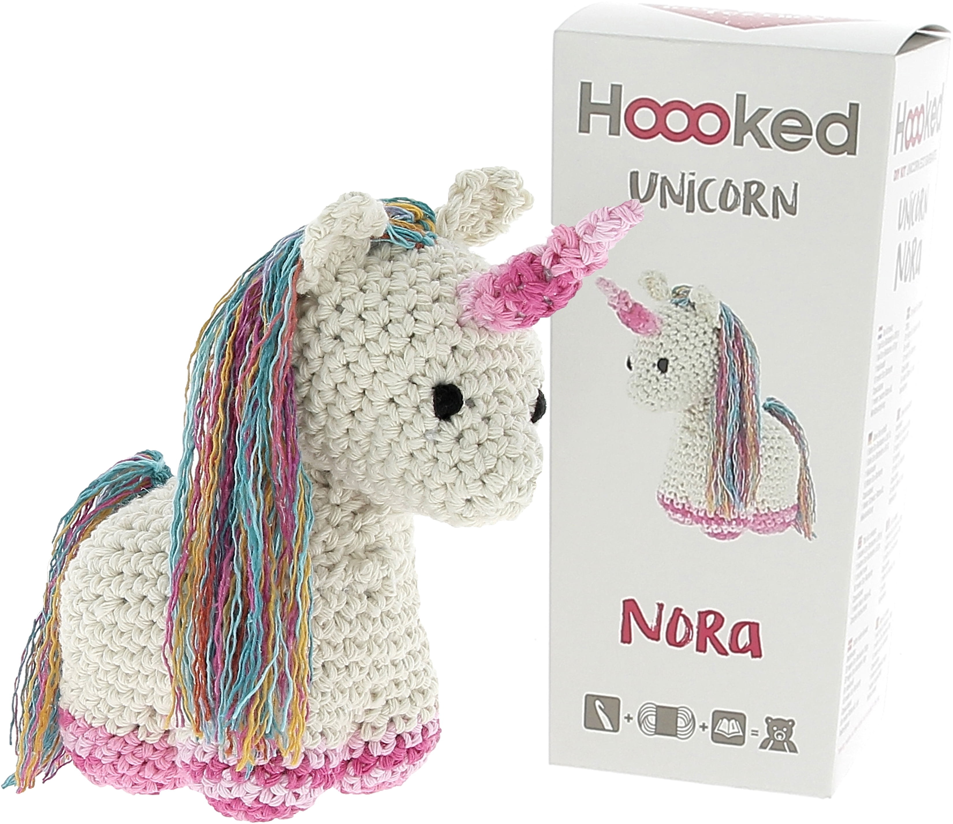 Hoooked Unicorn Nora Yarn Craft Kit (Off White, 1 Pack) yvcvo - Image 2