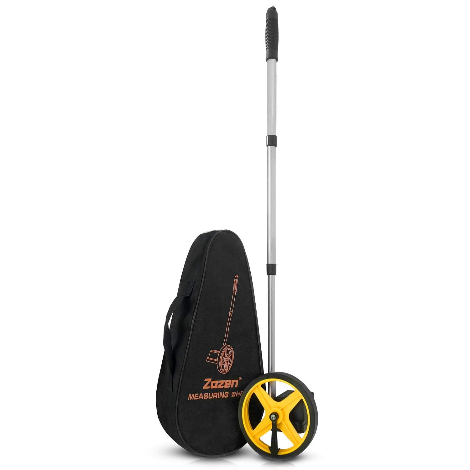 Zozen 6-inch Measuring Wheel with Telescopic Handle and Carrying Bag (Yellow, 10,000 ft) 11sis