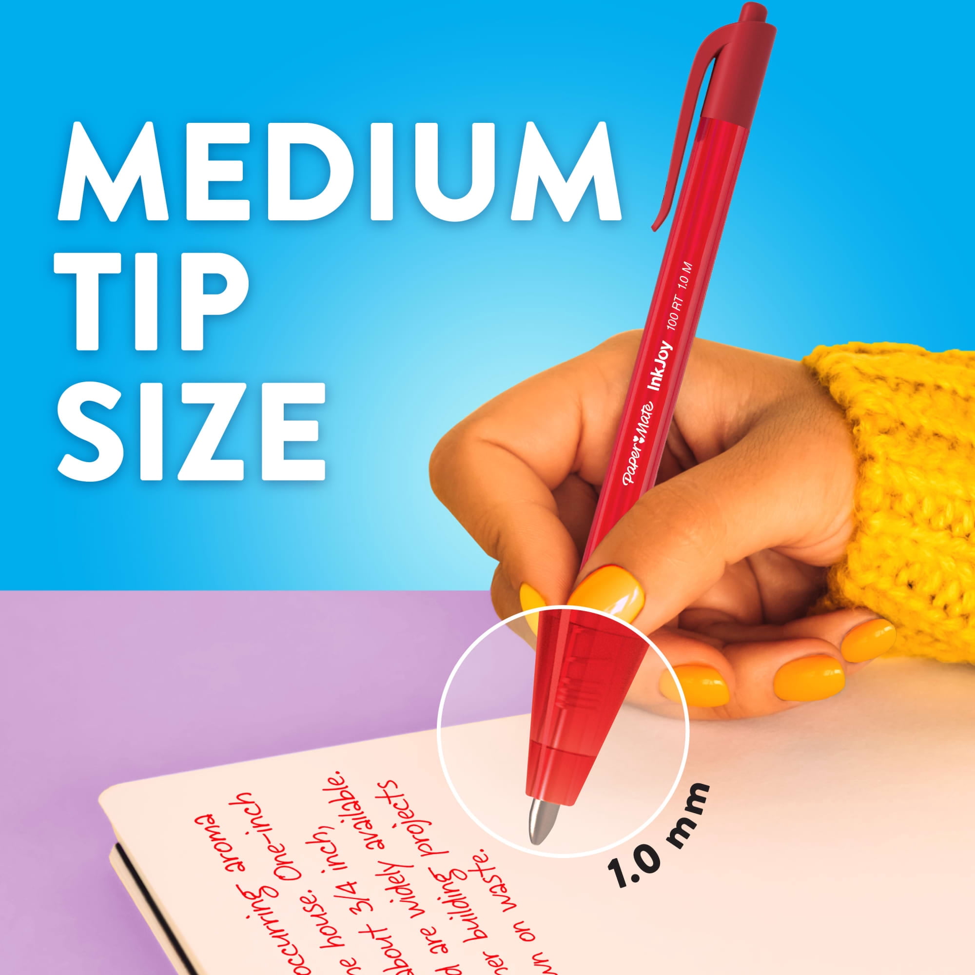 Paper Mate InkJoy 100RT Retractable Ballpoint Pens (Red, 12 Pack) d64fb