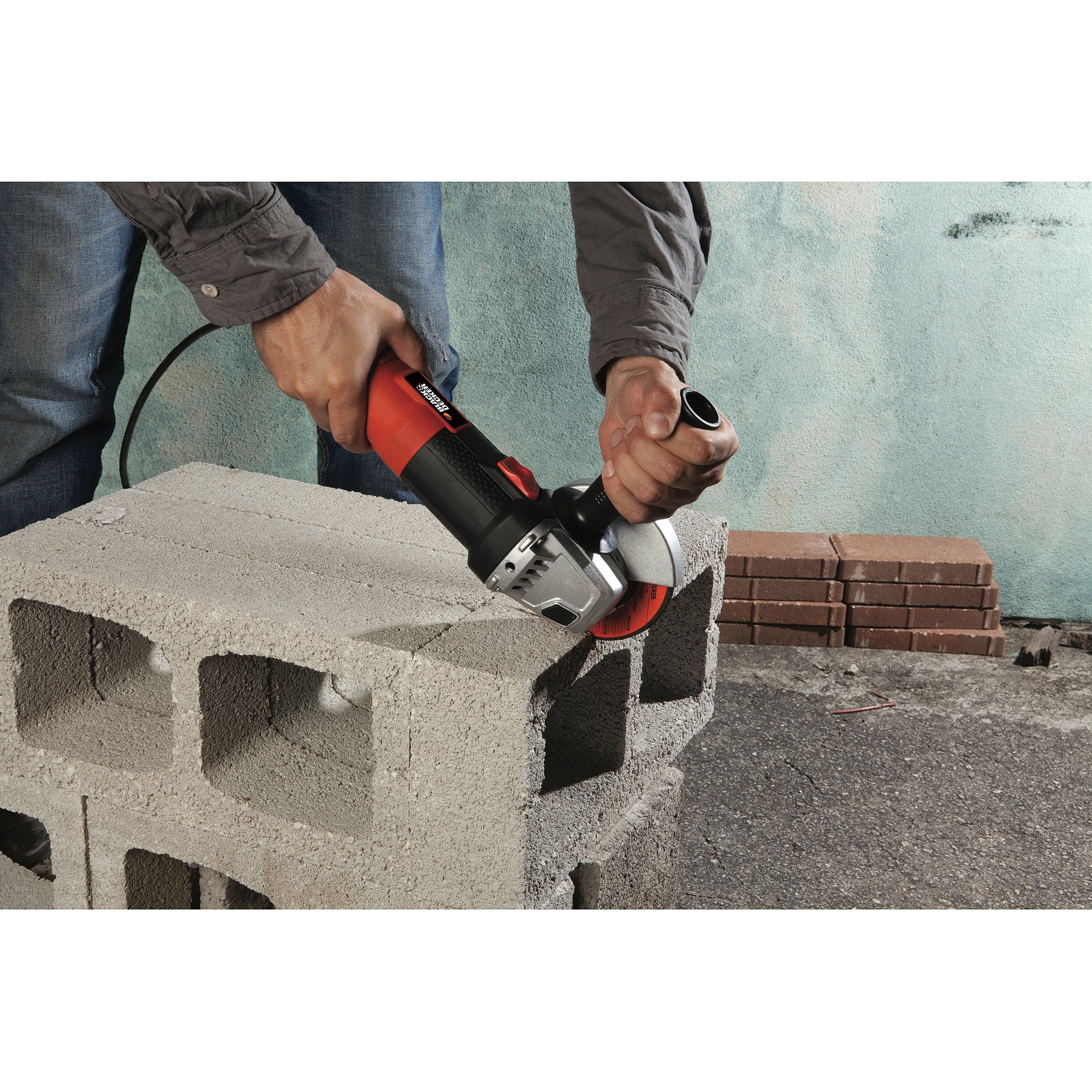 BLACK+DECKER 4.5-Inch Angle Grinder, 6-Amp Corded Power Tool with 3-Position Side Handle (Black) su7gx