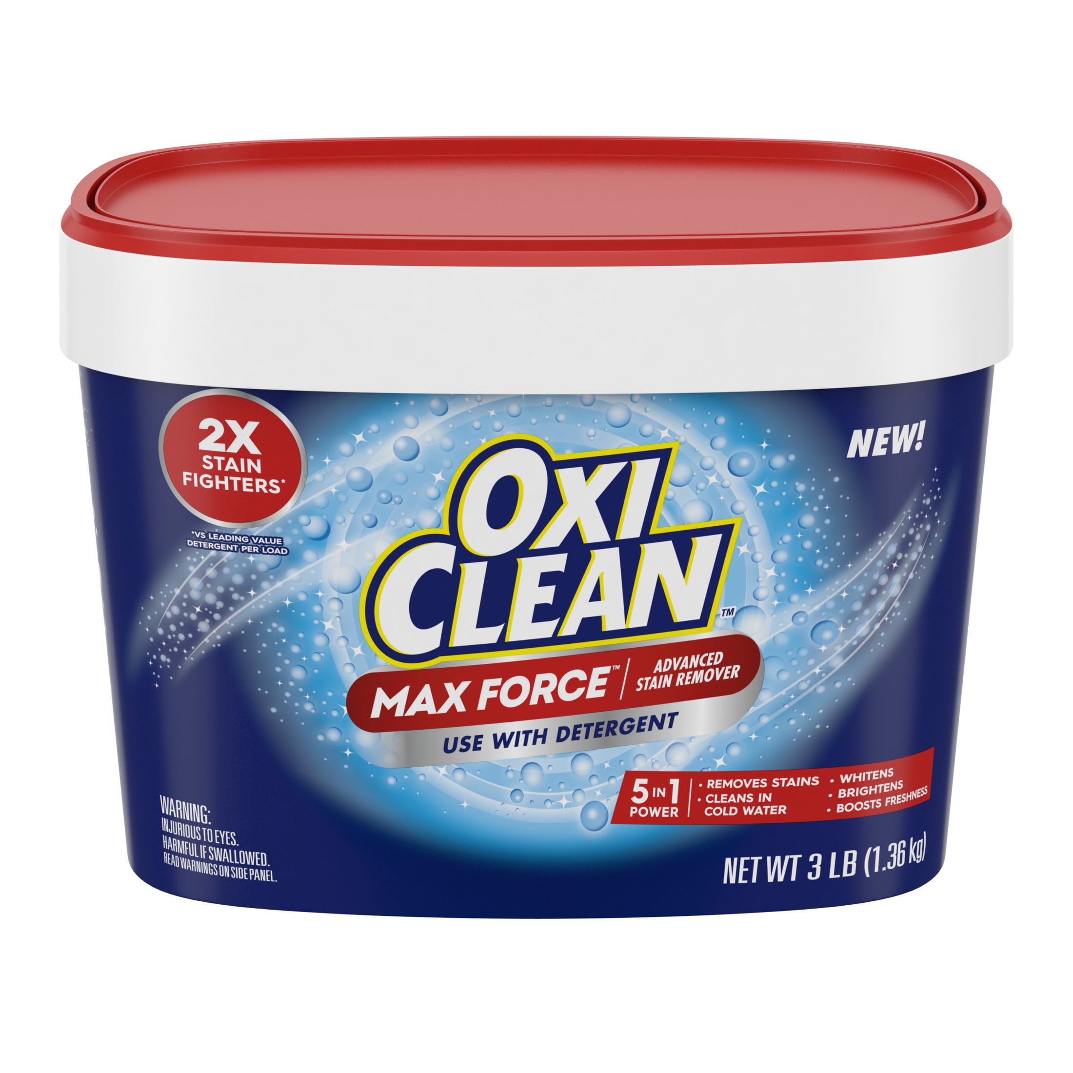 OxiClean Max Force Advanced Stain Remover Powder, Color-Safe Laundry Additive (3 lb) sgvxf