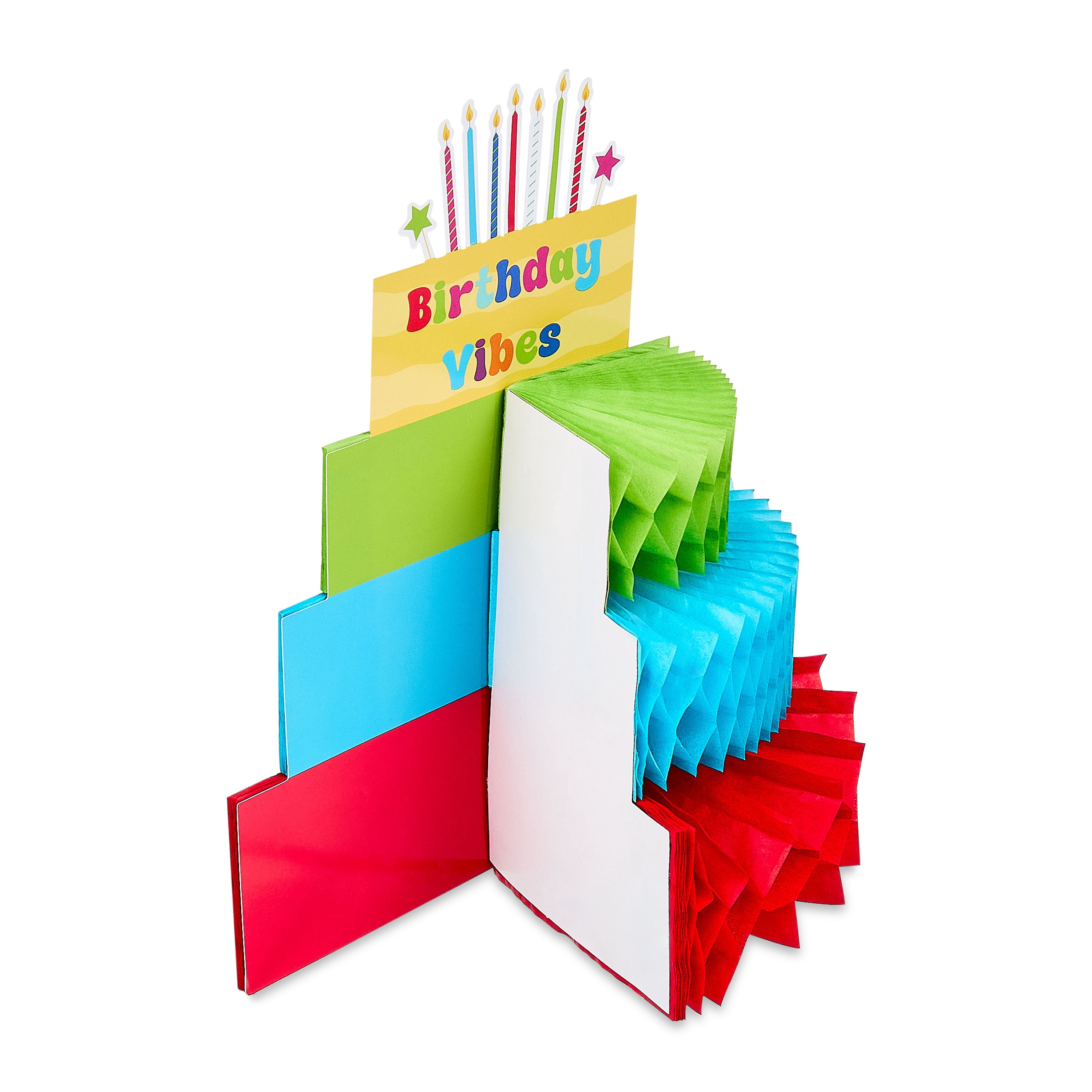 Way To Celebrate Birthday Cake Honeycomb Table Centerpiece Decorations (Multicolor, 3 Count) 0h7ni