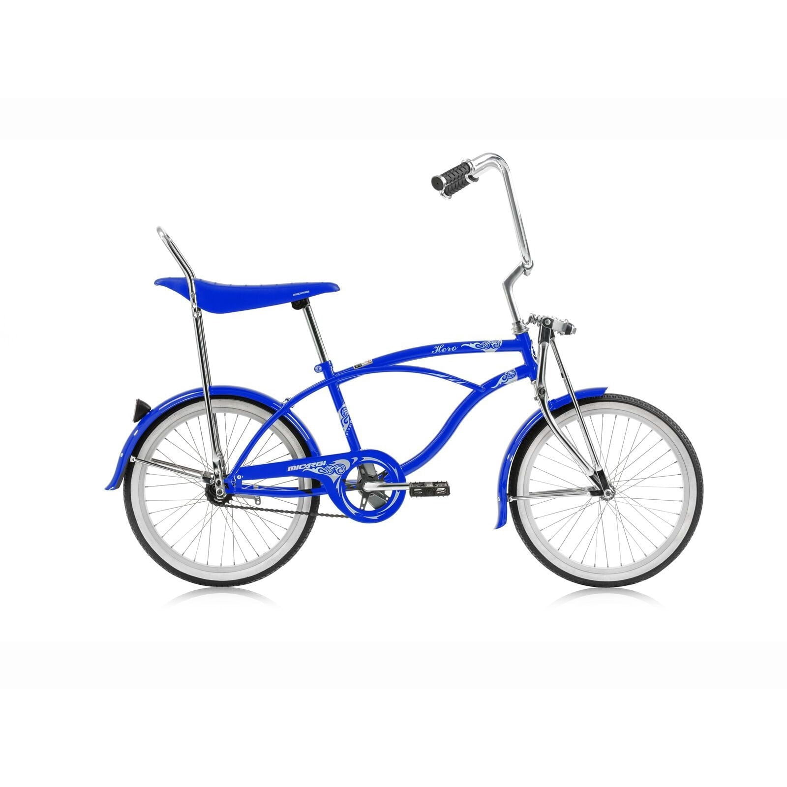 Micargi HERO 20 in Beach Cruiser Bike Single Speed with Banana Seat (Blue, 20 in) w5bjc