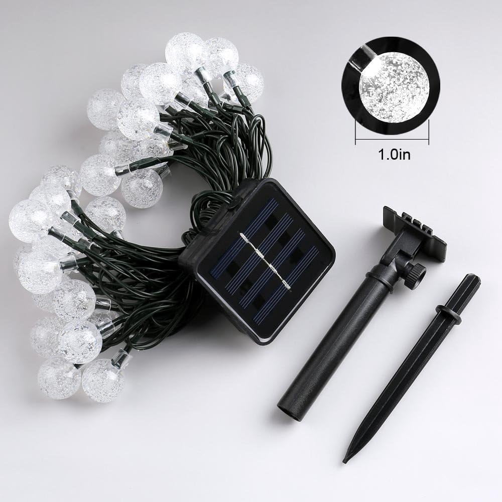 LED Decoration's Solution Solar String Lights Outdoor, 100 LED Globe Patio Lights with 8 Lighting Modes (Warm White, 56 ft) p25or