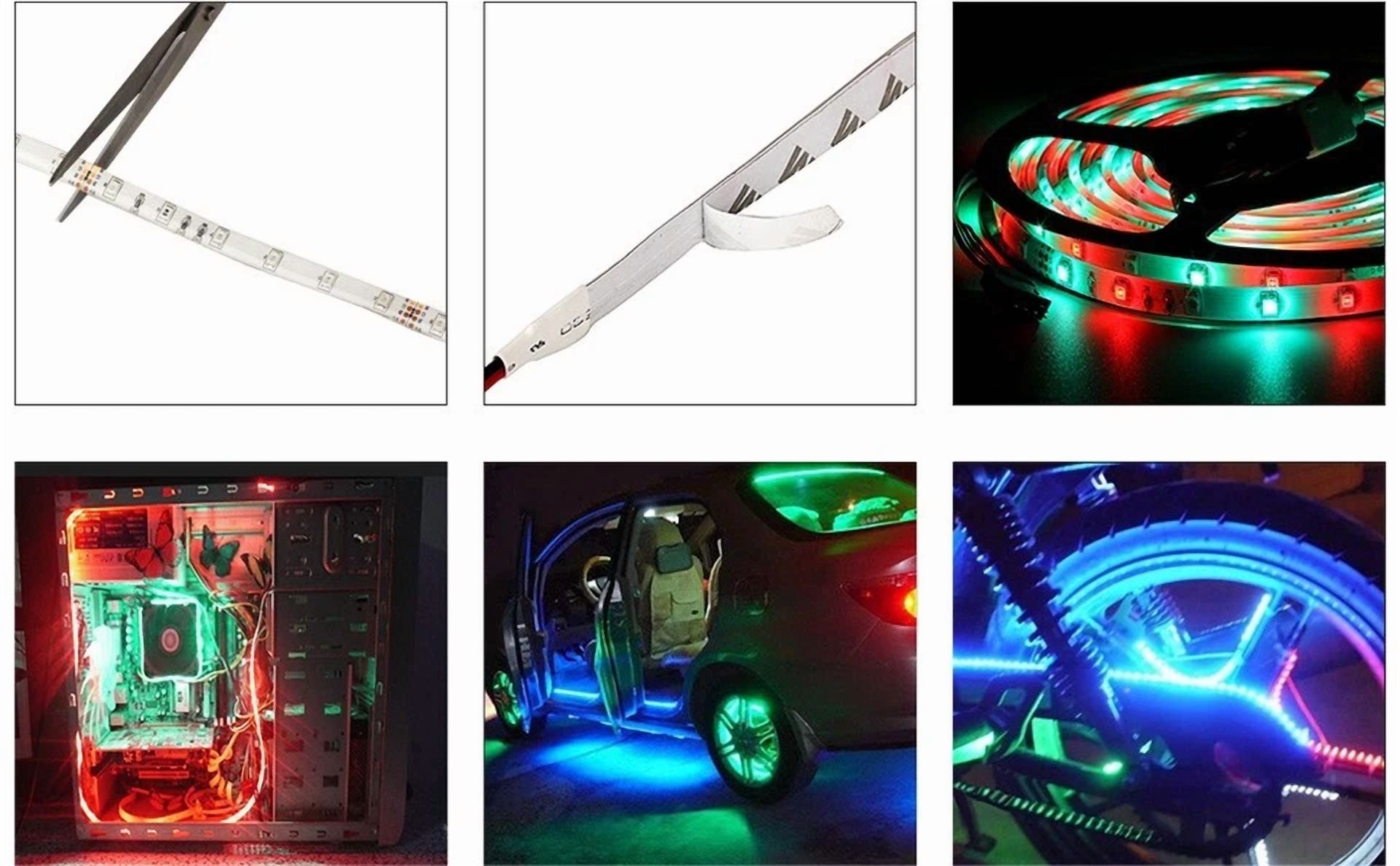 KLYNE RGB LED Strip Light Waterproof Flexible Rope Tape for Home Decor and Party Lighting (16.4 ft) 81fs4