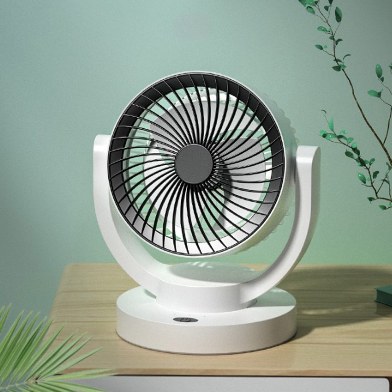 XGFHYJEH Portable Desk Fan, Quiet Electric Cooling Fan for Home and Office (White, 6 in) sdd40