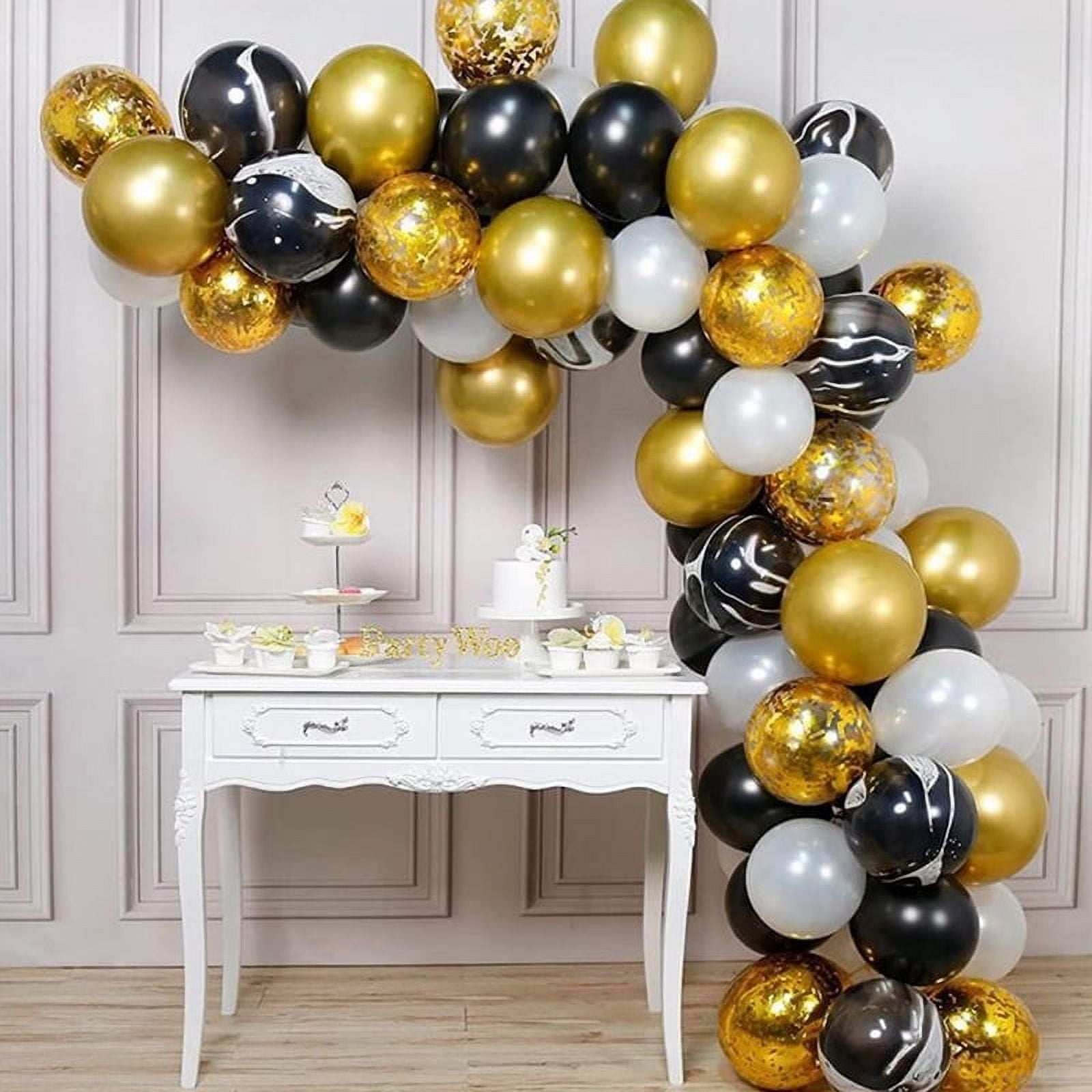 Firefly Hope 30PCS Metallic Confetti Latex Balloons Set for Party Decoration (Red and Gold, 12 in) b8q2u