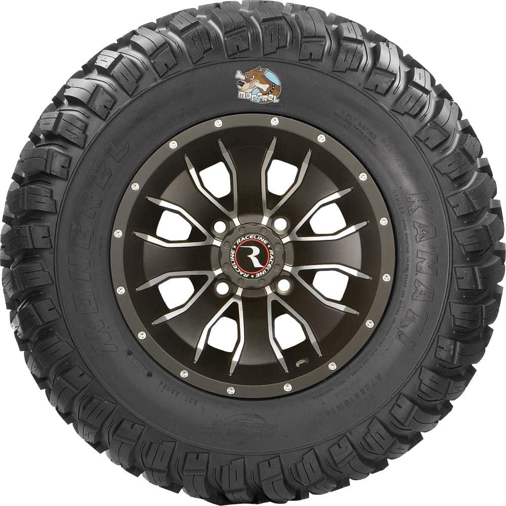 Kanati Tires Mongrel All-Terrain Radial Tire (Black, 25x10-12) 8xo0g