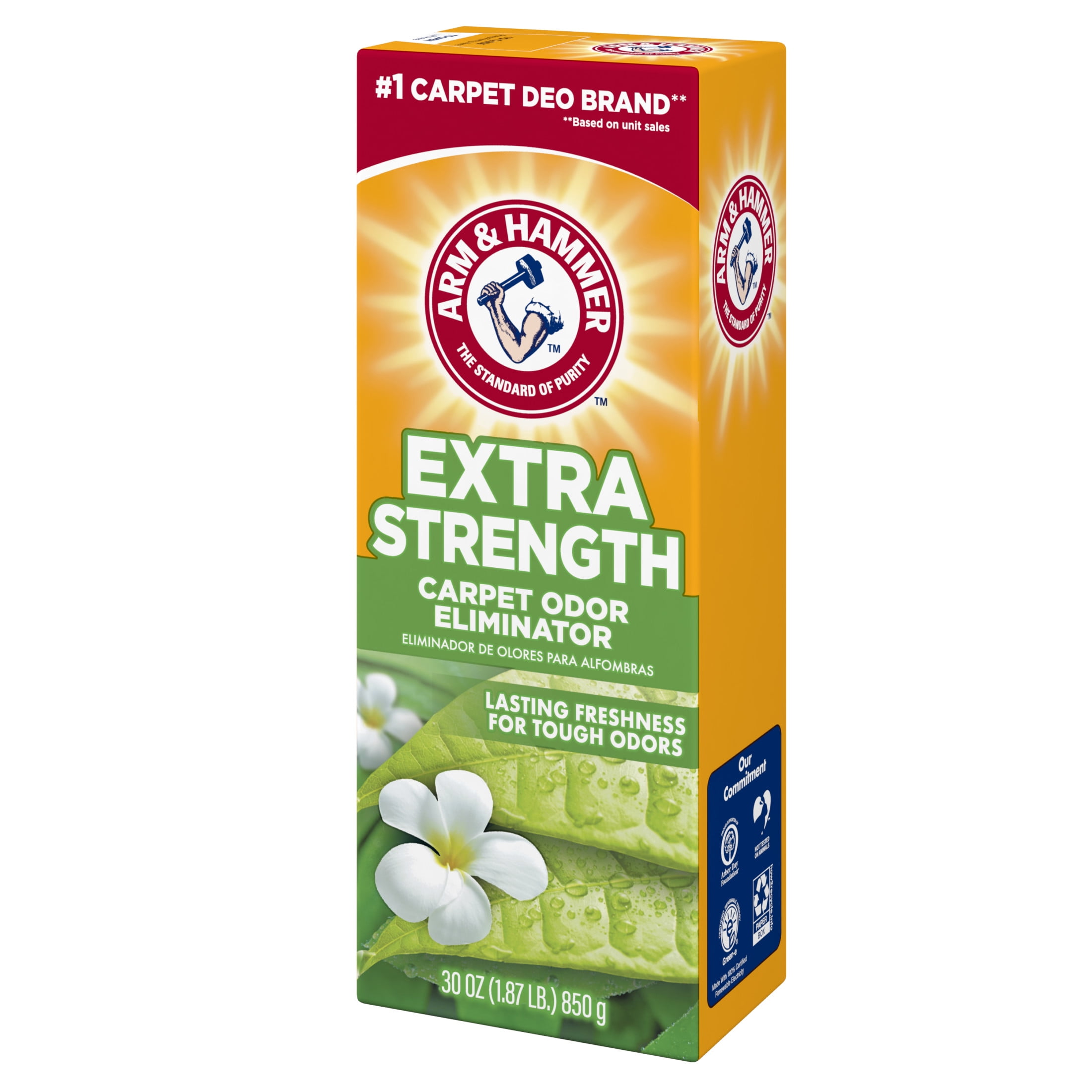 ARM & HAMMER Extra Strength Carpet Odor Eliminator Powder, Long-Lasting Fresh Scent (30 oz) bd2fs