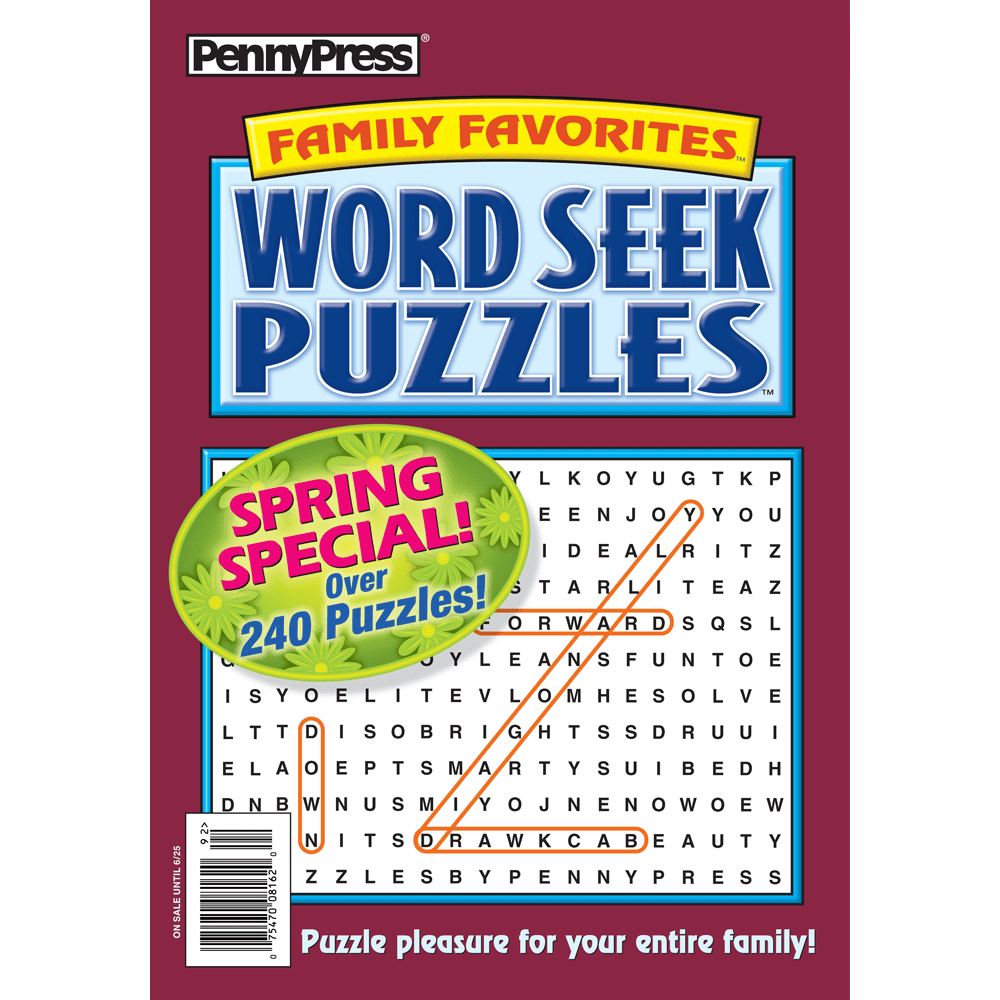 Penny Press Dell Favorite Family Word Seek Puzzles Activity Book (2-Pack, Paperback) r1maj
