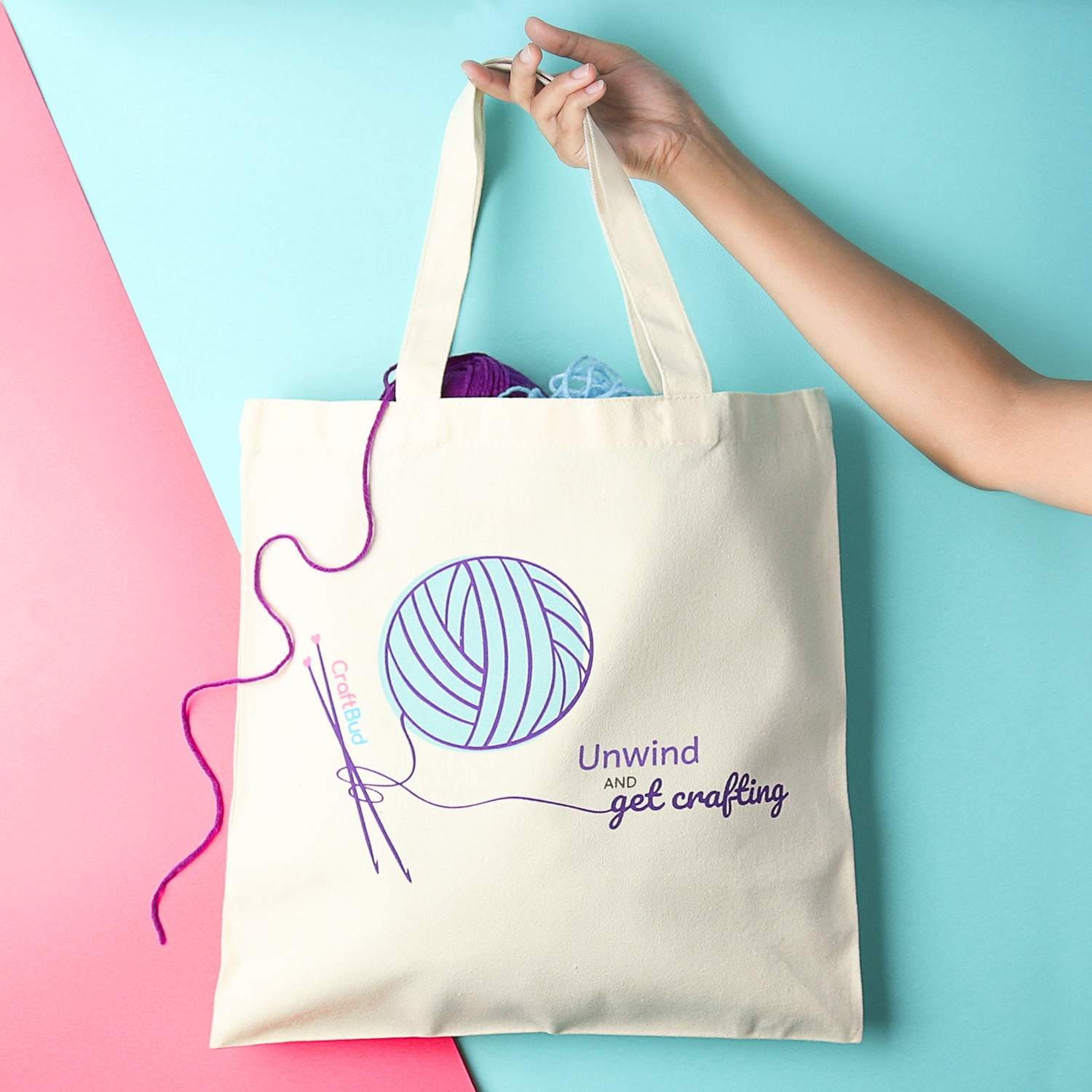 CraftBud Crochet Kit for Beginners, Complete Crafting Set with 1100 Yards Yarn, 9 Hooks, Accessories & Tote Bag (73-Piece) sfqcv