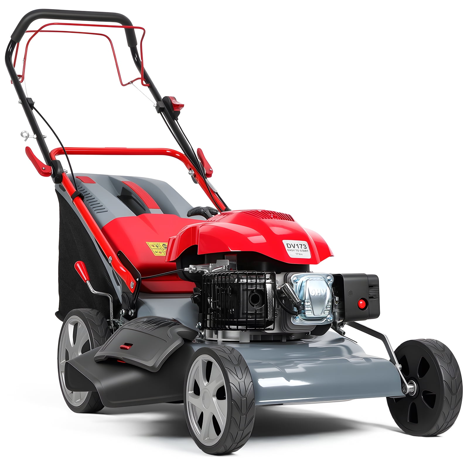 Wussanun 173cc Self-Propelled Gas Lawn Mower, 20-in Cutting Deck with Grass Collection Bag (20-in) x6z6a