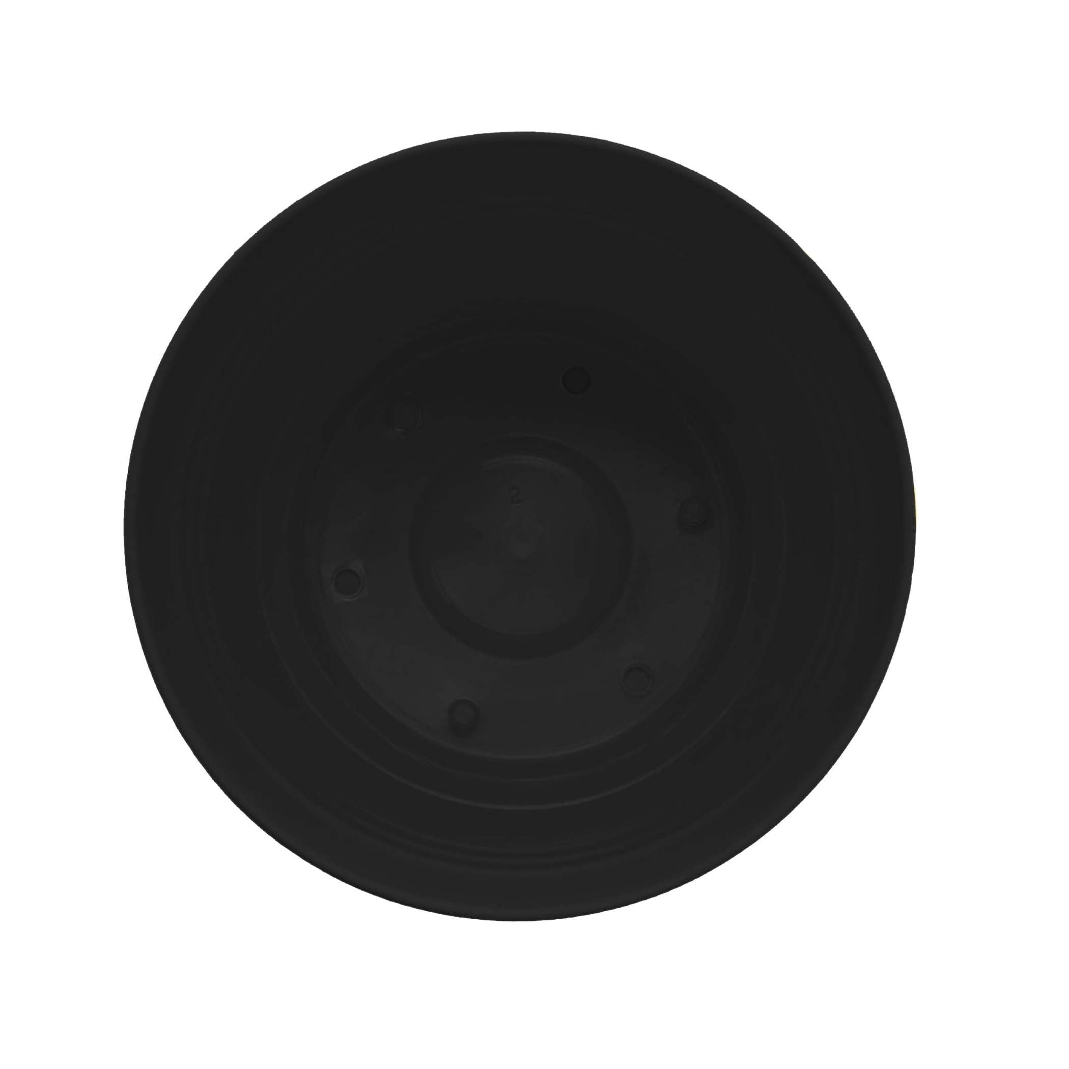Bloem Saturn Round Plastic Planter with Snap-in Saucer and Drainage Holes (Black, 12.25 in) e0nhk