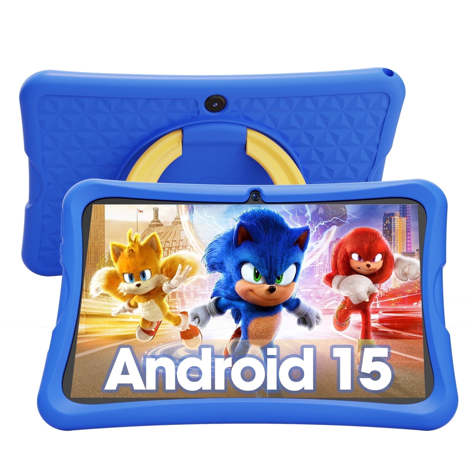 Haudio 10.1 in Android 15 Kids Tablet, Educational Learning Device with Parental Control and Shockproof Case (Blue, 64GB) 82xj8