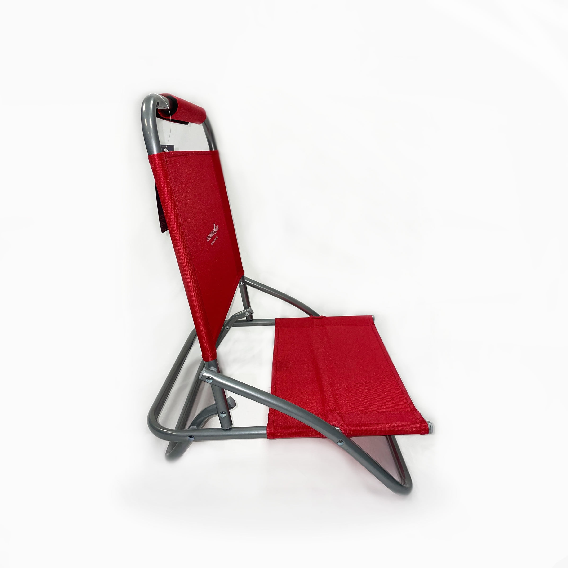 Caribbean Joe Folding Beach Chair, Lightweight Portable Outdoor Seat with Steel Frame (Red, 225 lb Capacity) lxd4a