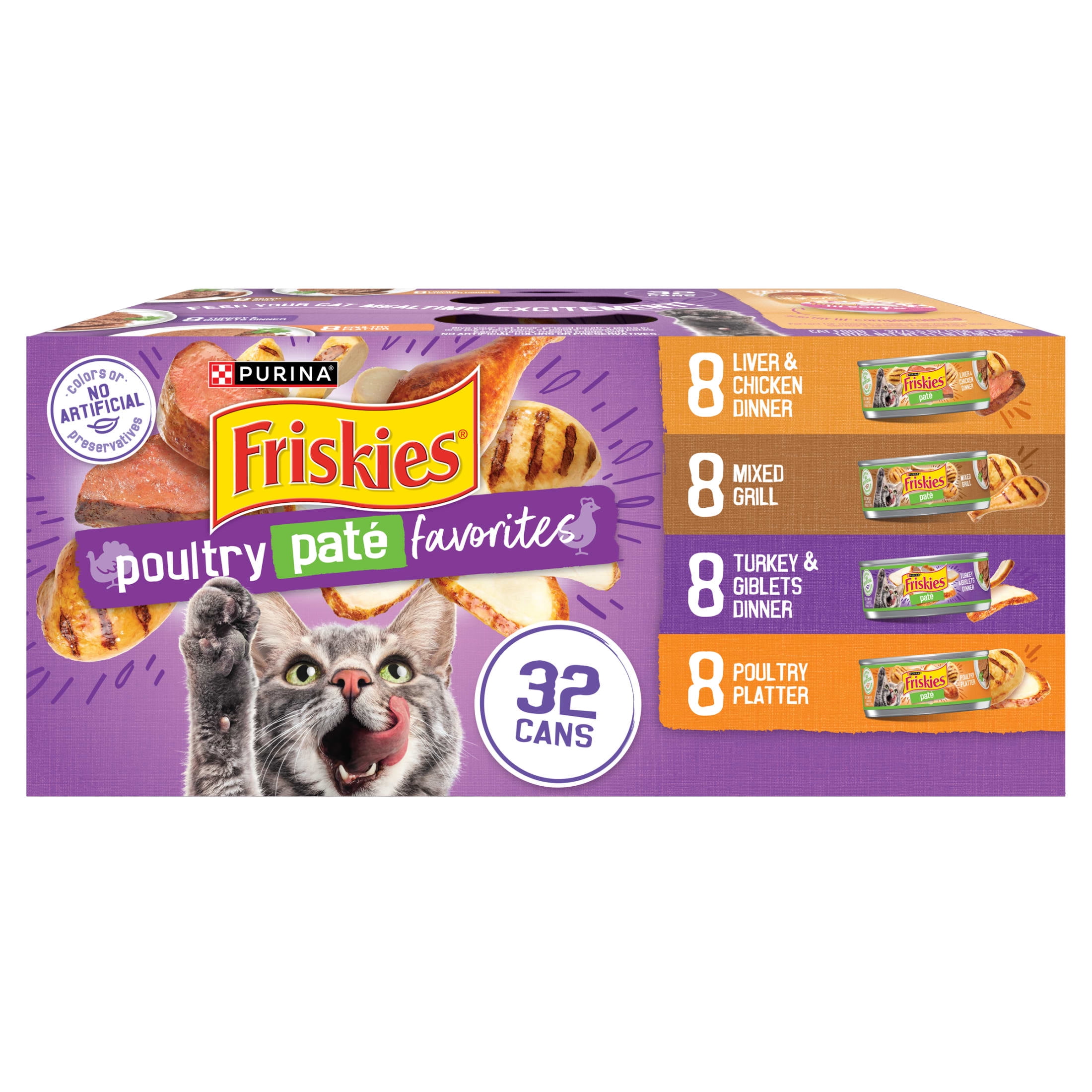 Friskies Pate Wet Cat Food, Soft Poultry Variety Pack, Complete Nutrition (2 Pack, 5.5 oz) mg074