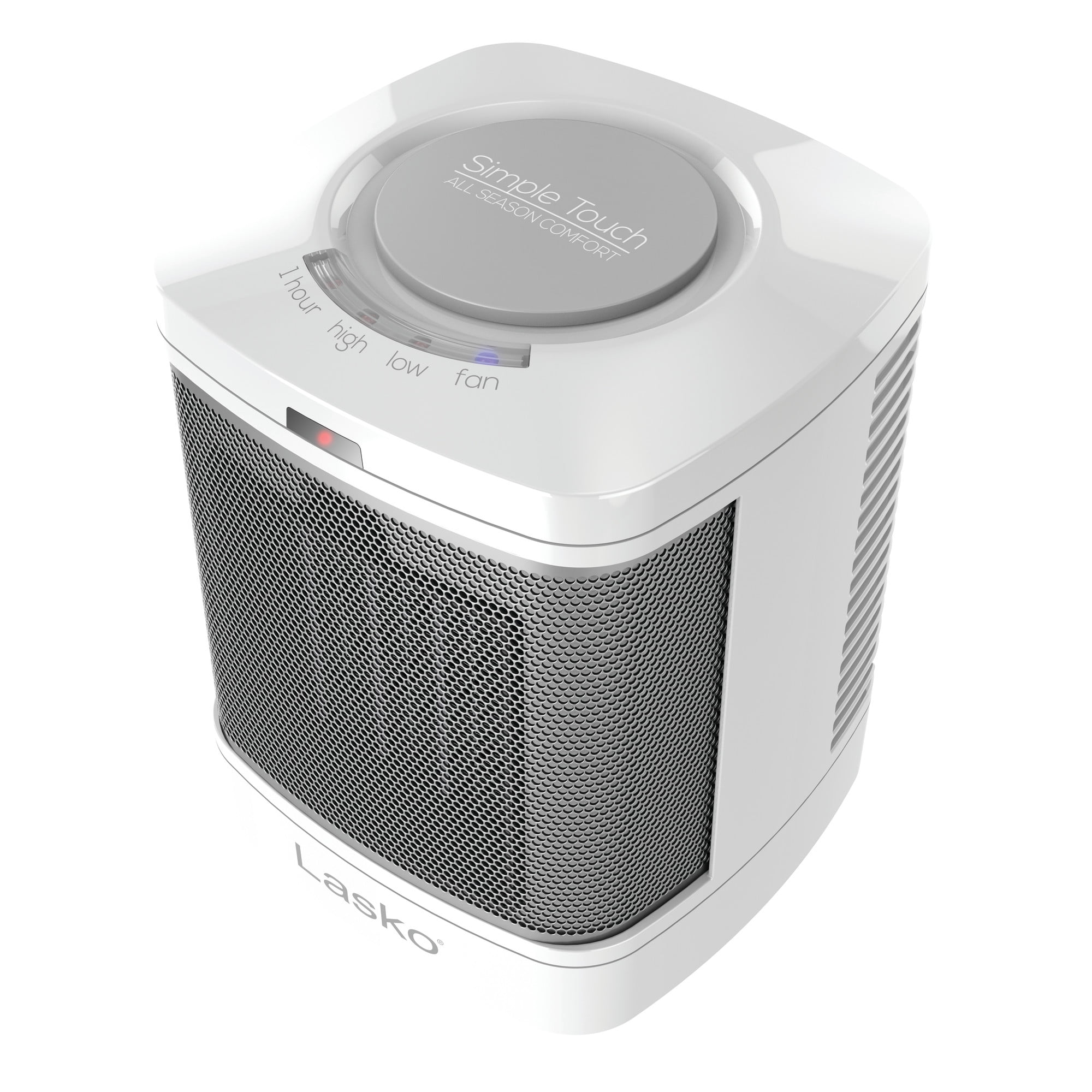 Lasko 8 in 1500W Electric Bathroom Space Heater with ALCI Safety Plug and Timer (White) 6dt1x