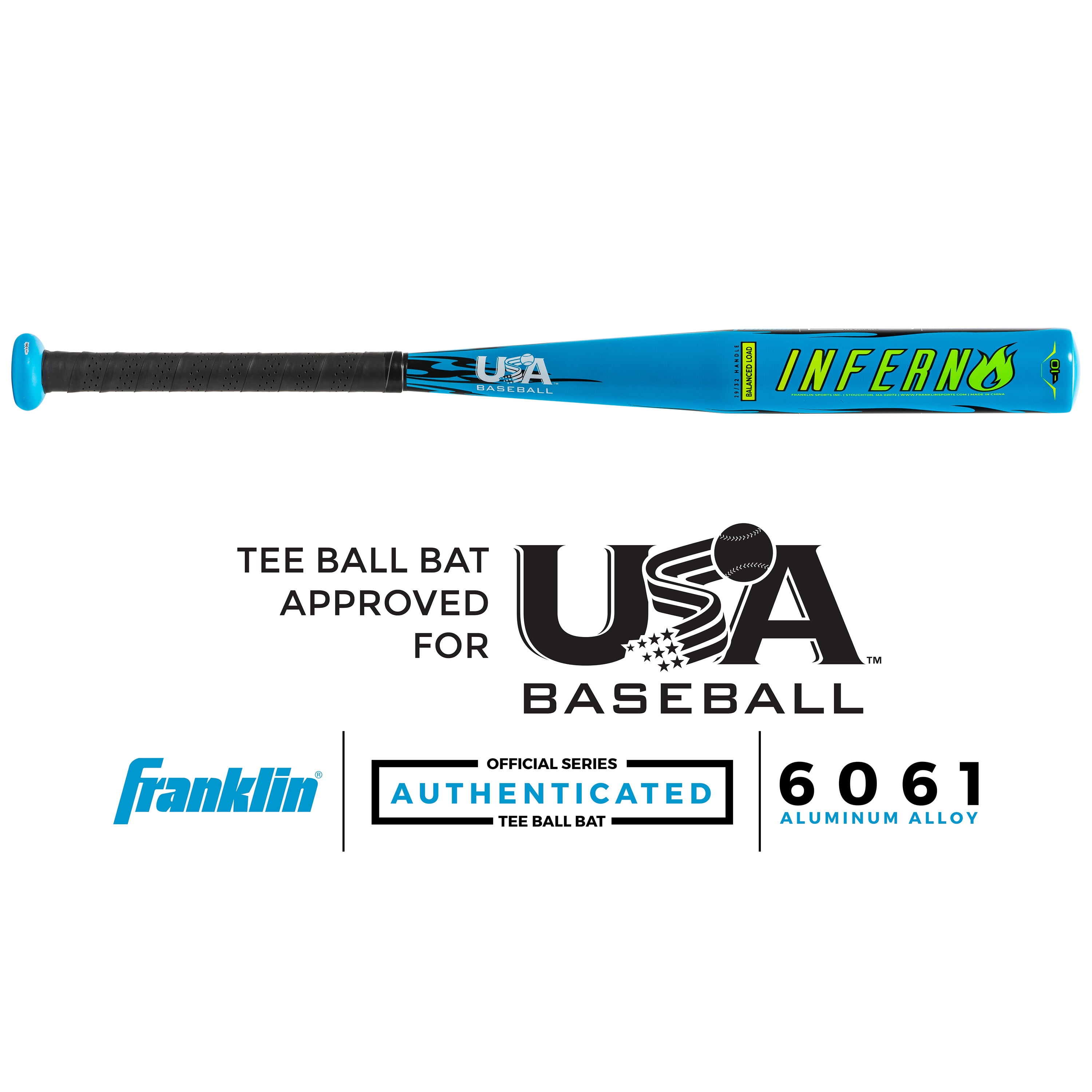 Franklin Sports Blue Inferno Teeball Set with Bat, Ball and Glove (Blue, 25 in) l2ze9