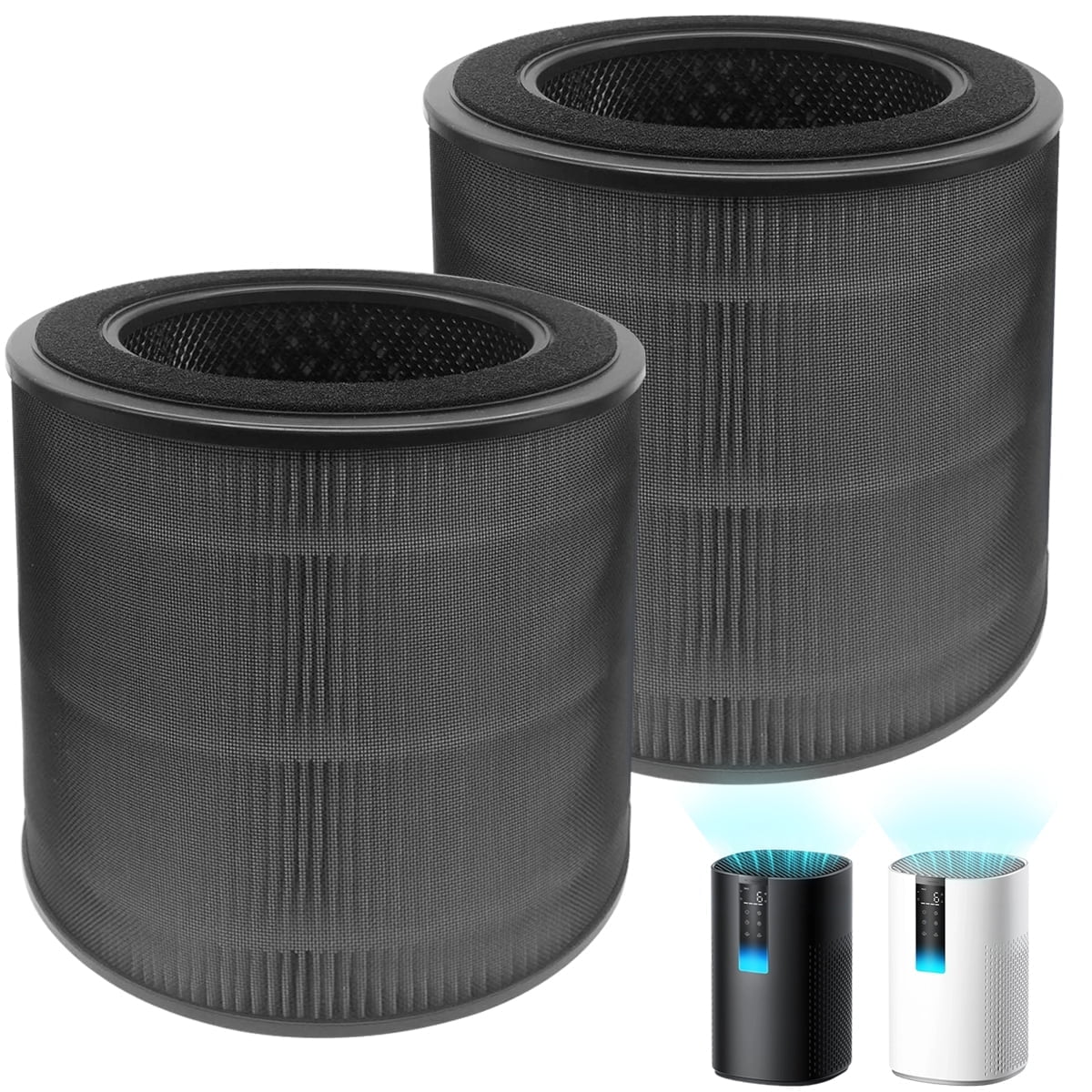 Home Times Replacement Filters for Dreo Air Purifier DR-HAP005S, True H13 HEPA Filtration (Black, 2 Pack) hiq8n