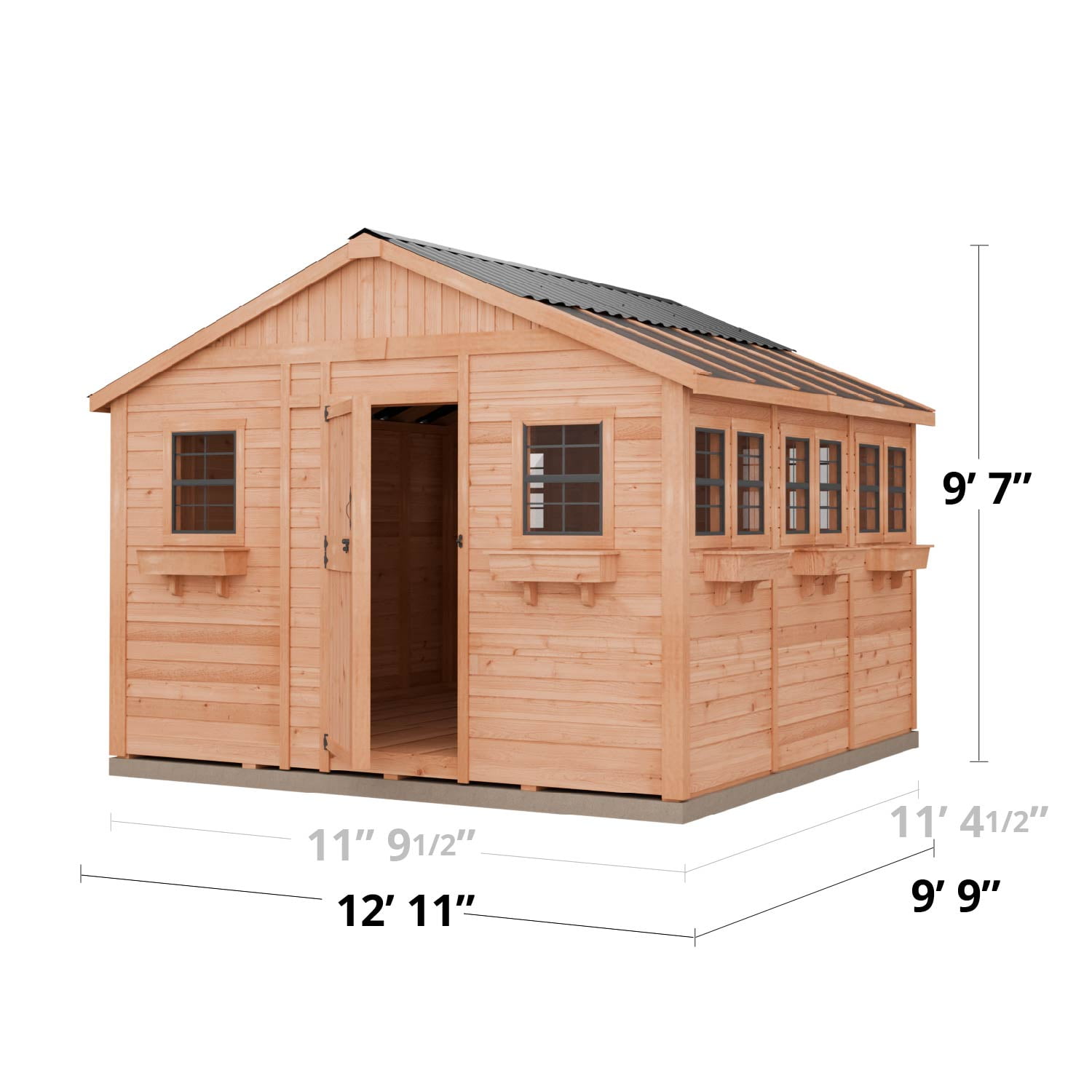 Outdoor Living Today Western Red Cedar Sunshed Storage Building (12 ft x 12 ft) tzup0