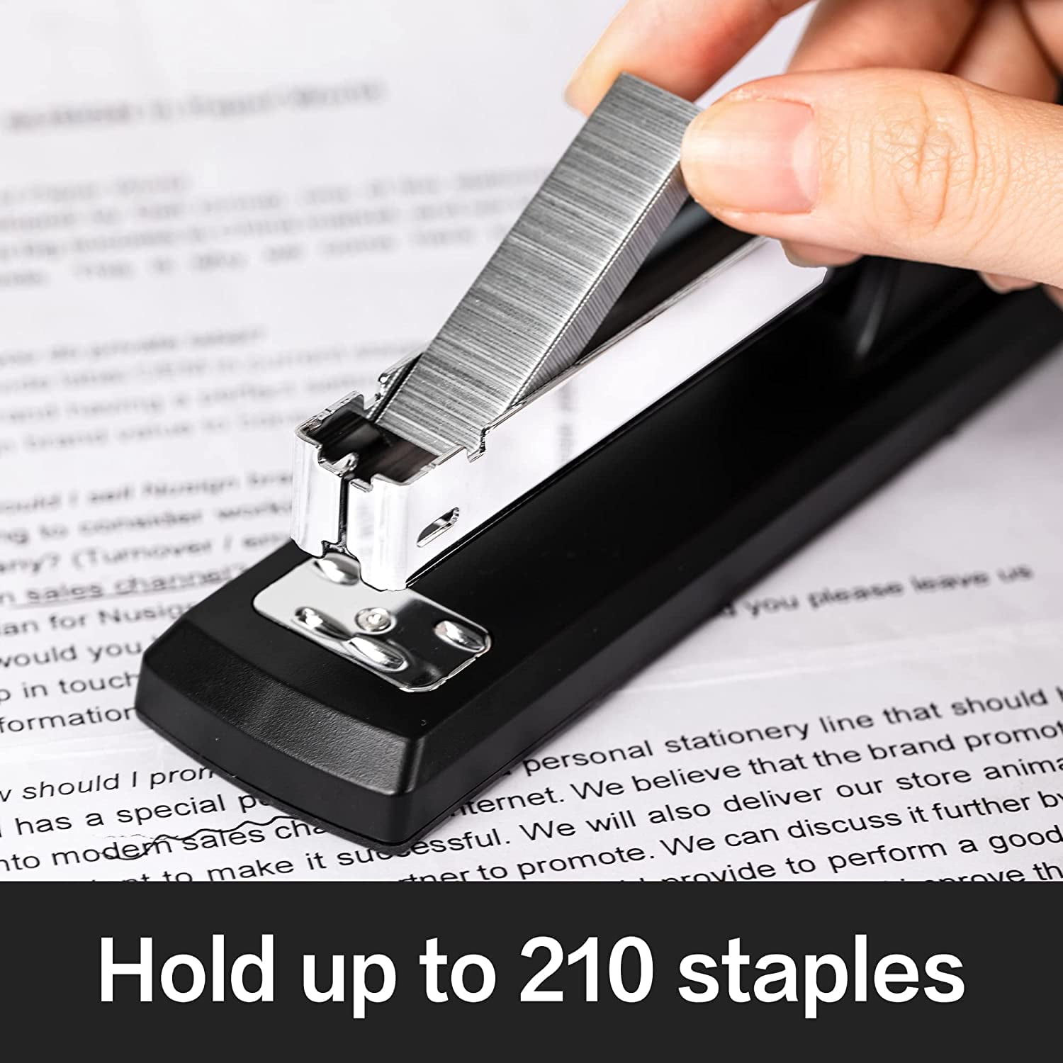 Deli Desktop Stapler Set with 1000 Staples and Remover (Black, 20 Sheet Capacity) lyi6i