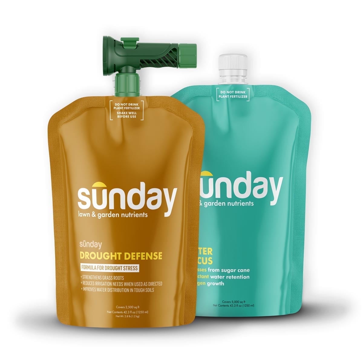 Sunday Drought Ready Lawn Kit, Soil Hydration & Grass Health Treatment (2 Pack, 84.6 fl oz) gokfv
