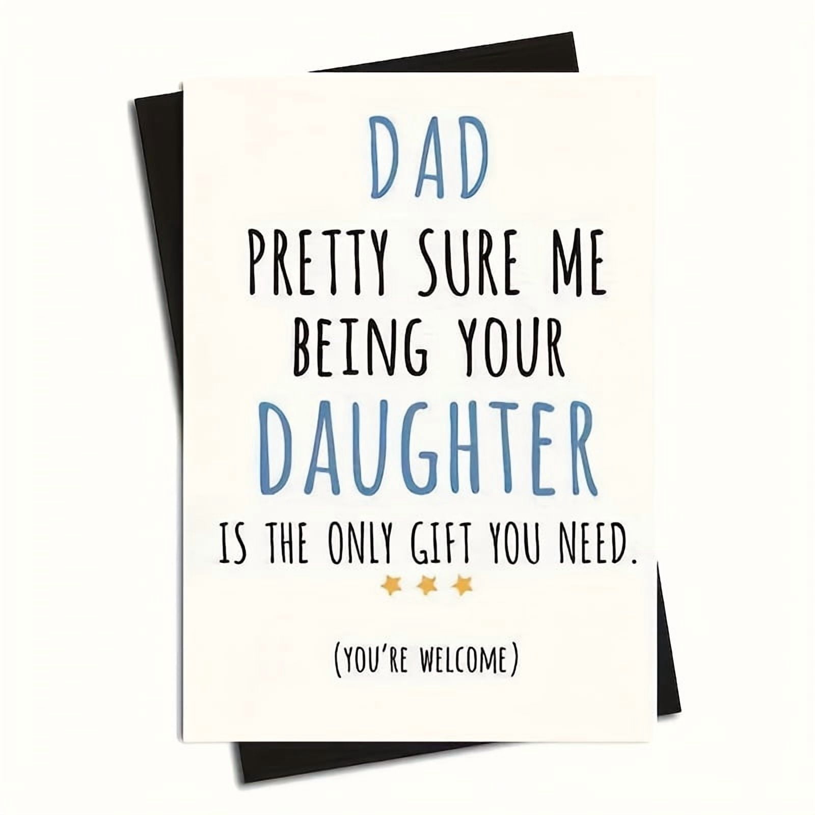 yangjh Witty Father's Day Greeting Card with Envelope (Black, 5 in x 7 in) 03w5d
