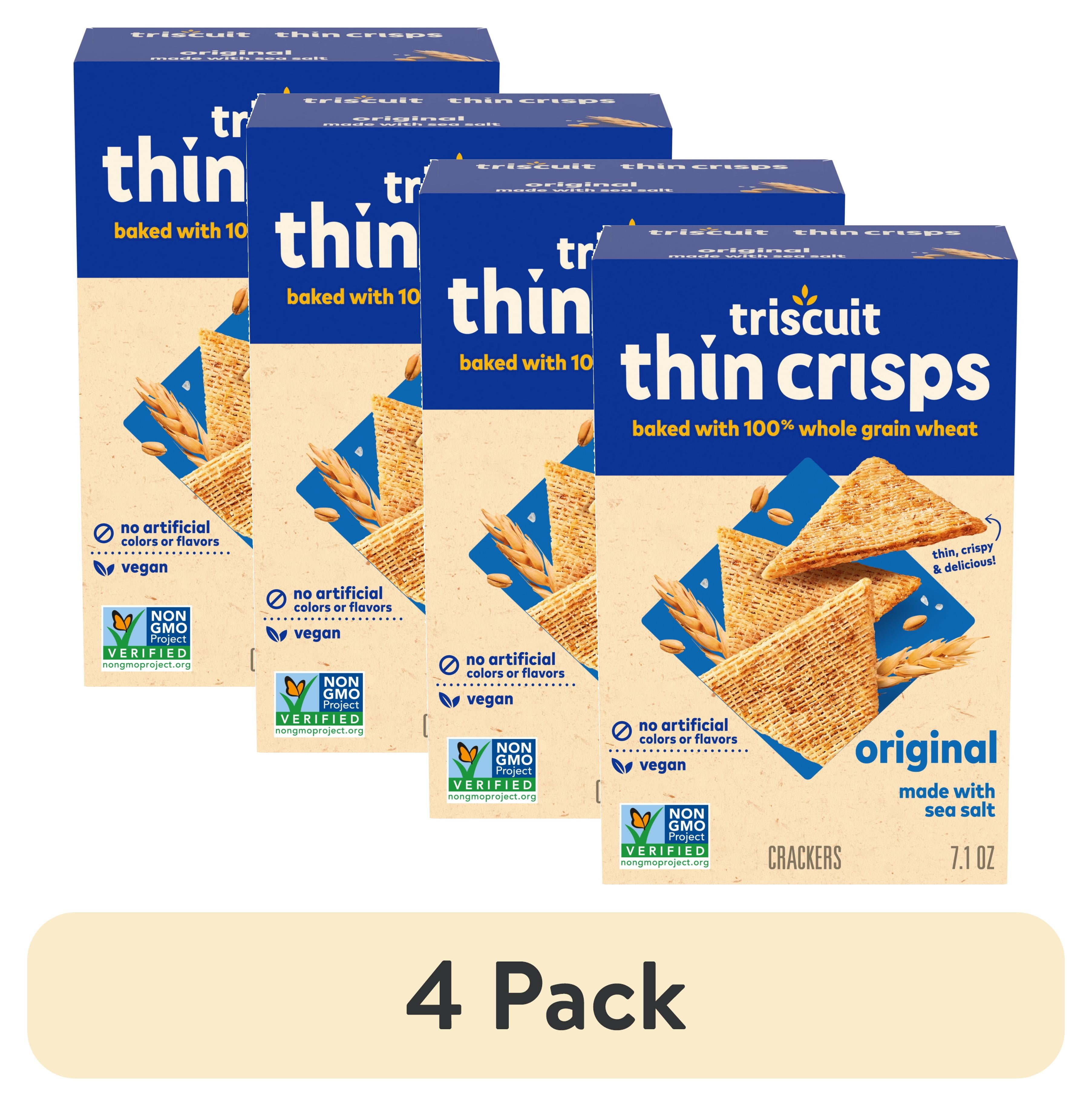 Triscuit Thin Crisps Original Whole Grain Wheat Crackers (4 Pack, 7.1 oz) 2yo28