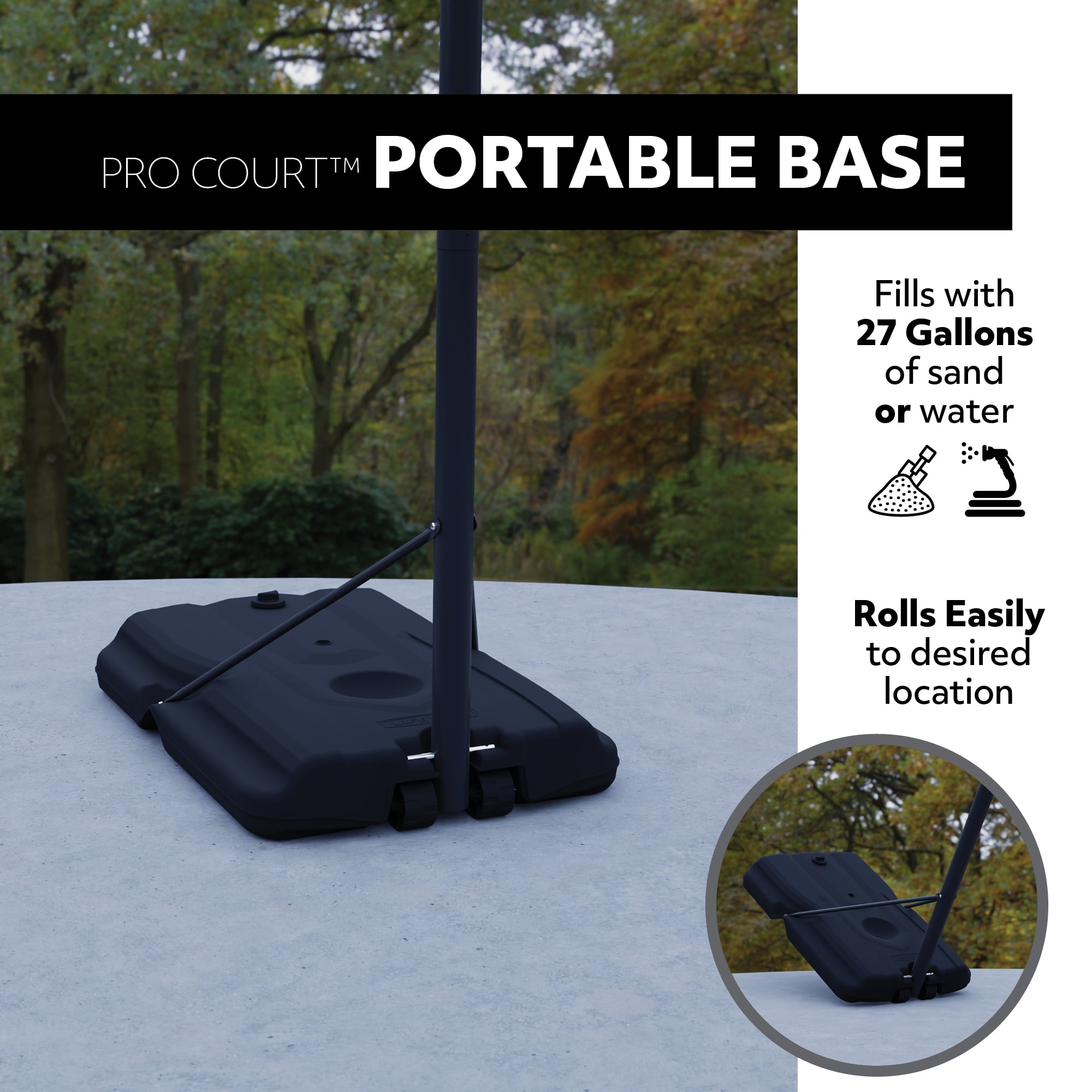 Lifetime 44-Inch Impact Portable Basketball Hoop System with Telescoping Height Adjustment (44 in) tnieo
