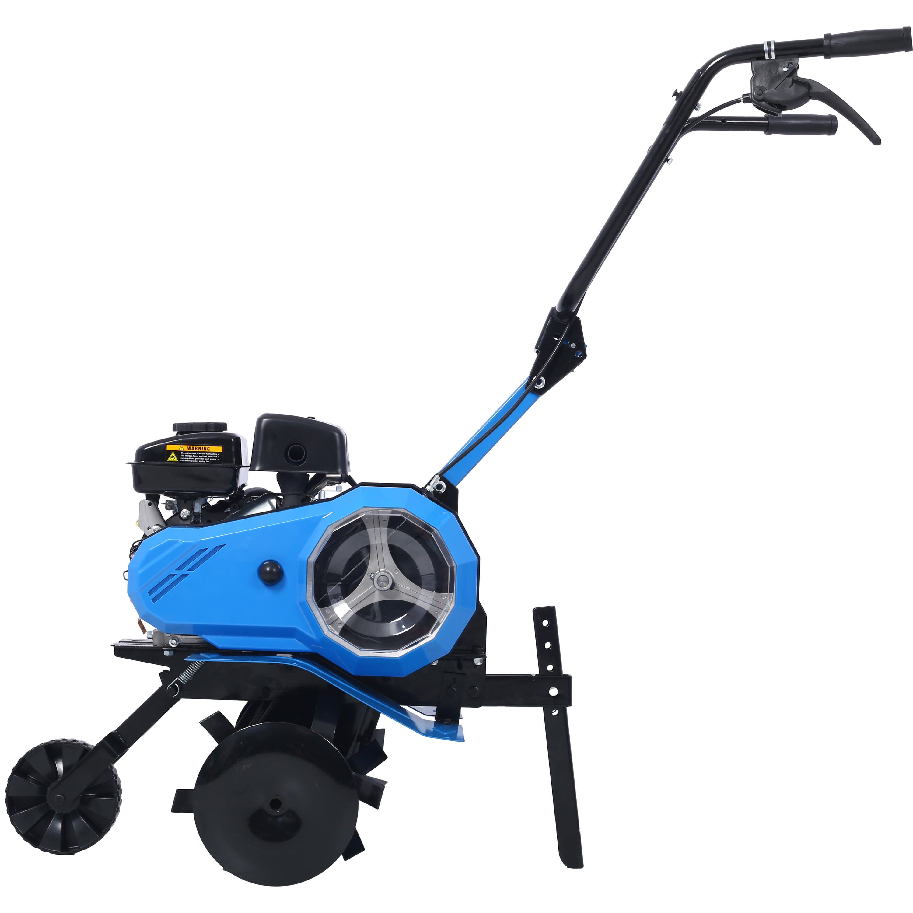 Enyopro Gas Powered Garden Tiller, 78.5cc 4-Stroke Front Tine Rototiller with Adjustable 18 in Tilling Width (Orange, 18 in) 8x3zy