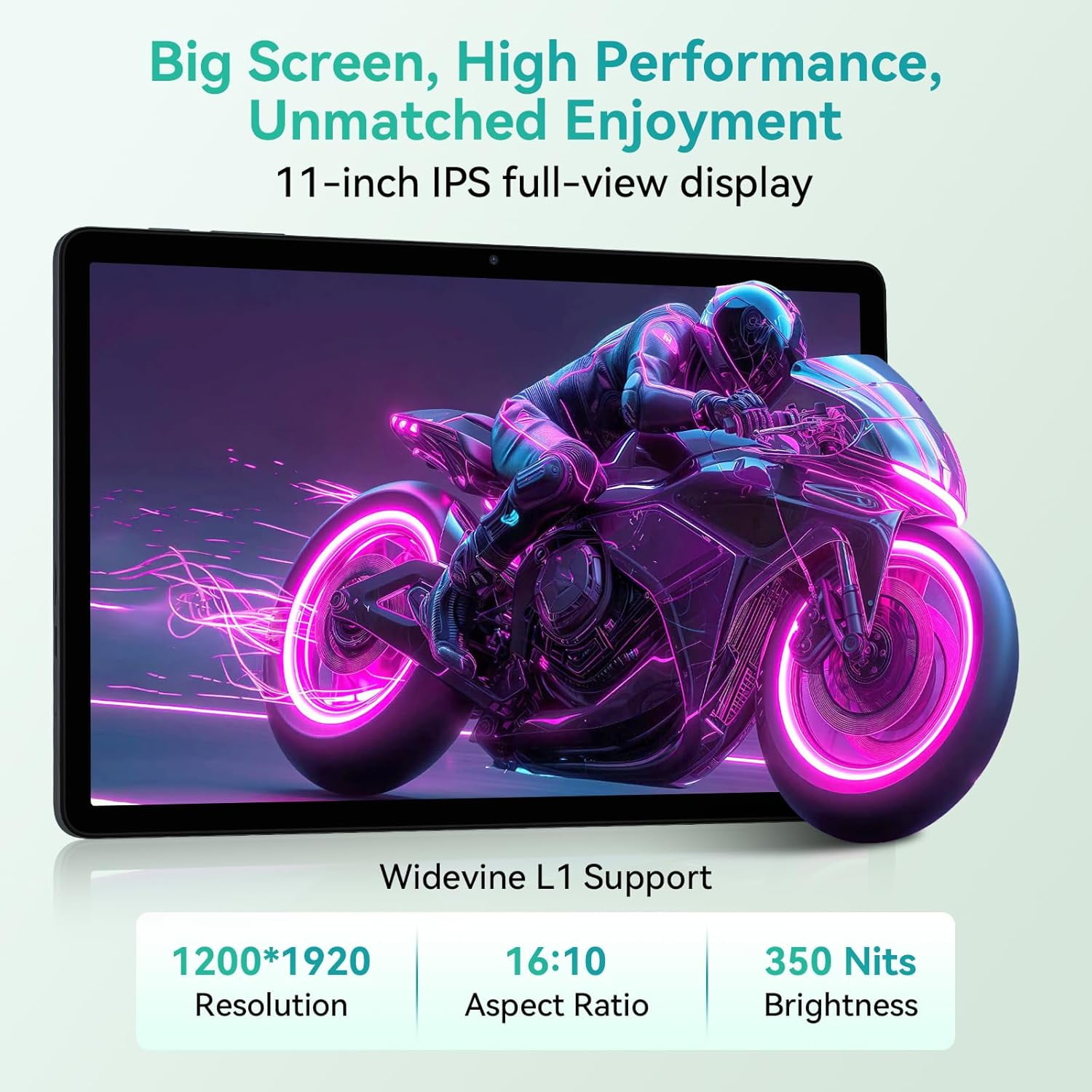 KINGRID T90 Android 16 Tablet (11 in, Grey, 128GB ROM, 24GB RAM, Octa-core, FHD Touchscreen) lfgqf