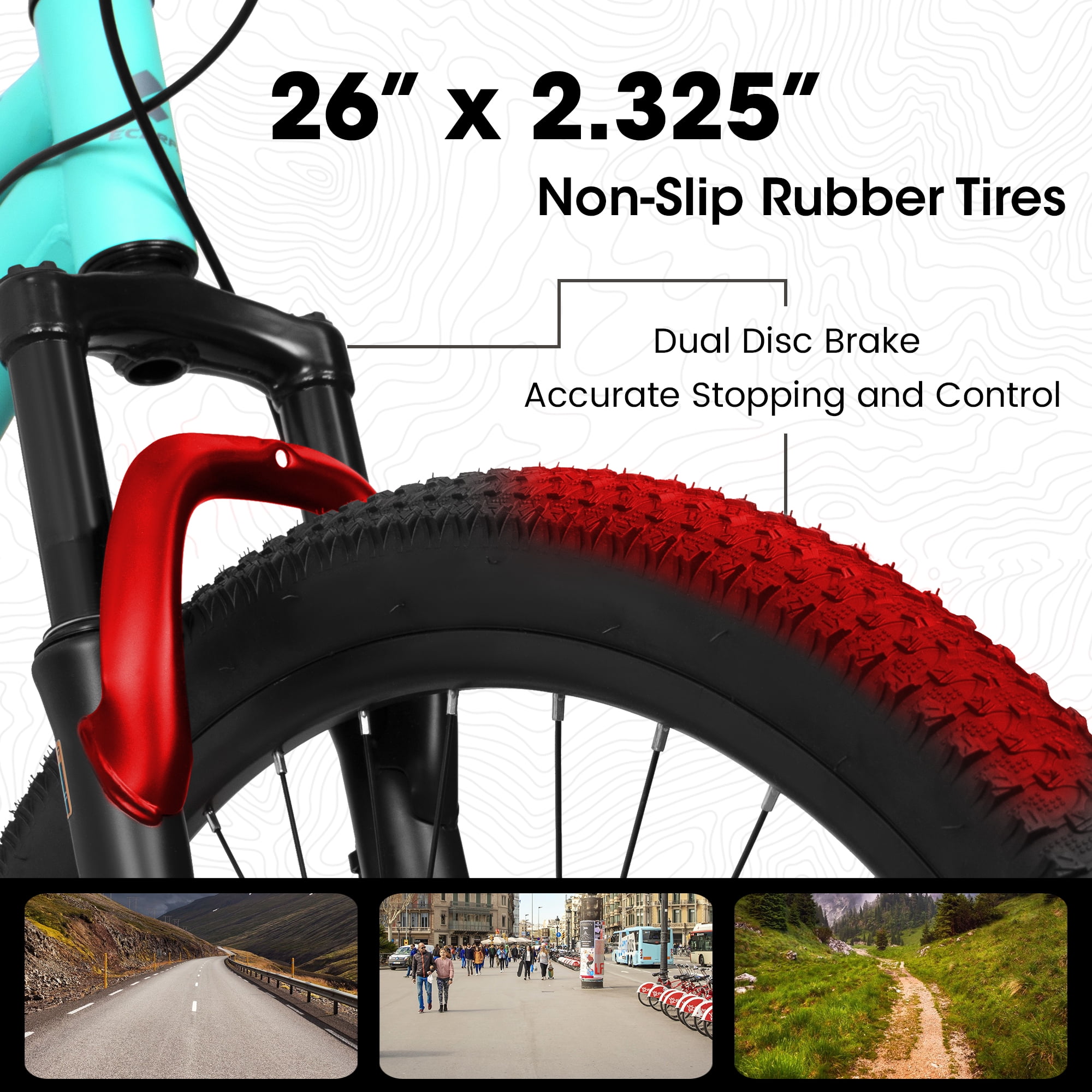Abrihome 26-Inch Mountain Bike, 21-Speed Steel Frame with Dual Suspension (Blue, 26 in) qvhvm