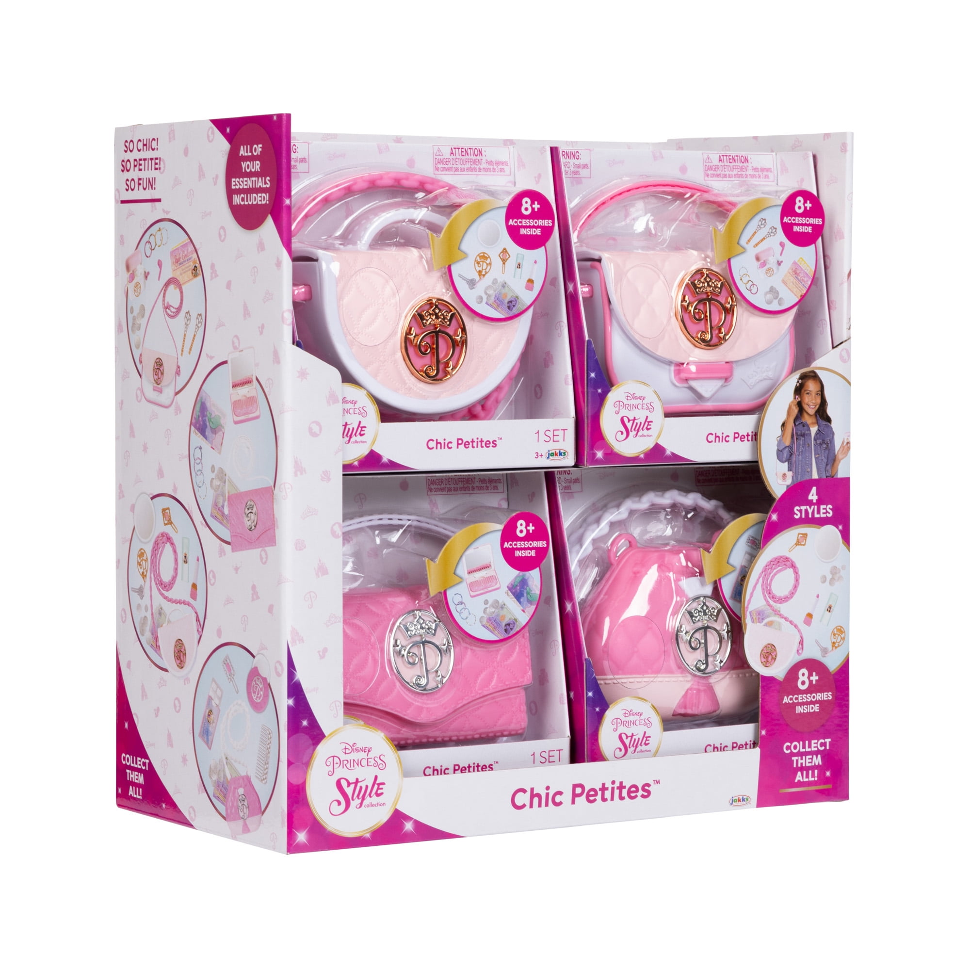 Disney Princess Style Collection Chic Petites Fashion Accessory Set (Multi-color, 9 Piece Set) c6yzd