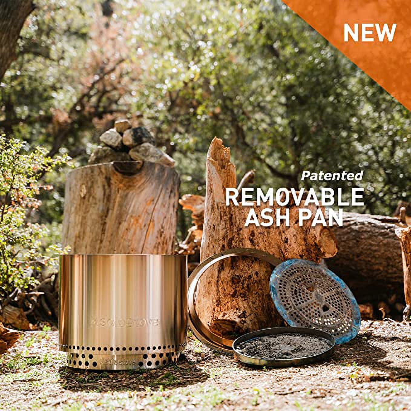 Solo Stove Bonfire 2.0 Smokeless Fire Pit with Stand (Stainless Steel, 19.5 in x 16.75 in) ek78y