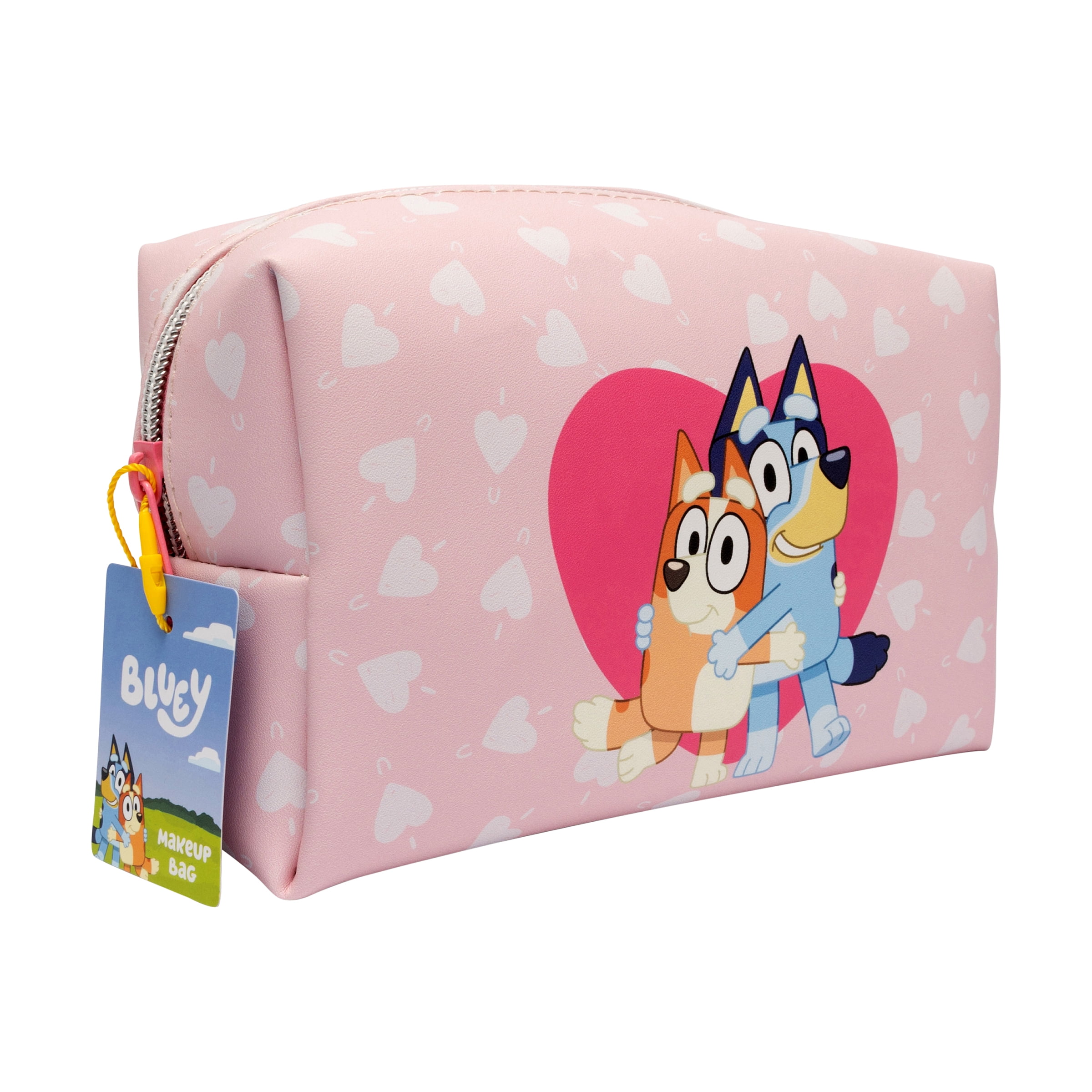 Bluey Cosmetic Bag Travel Organizer for Kids (Blue, 8 in x 5 in x 3 in) 181ha